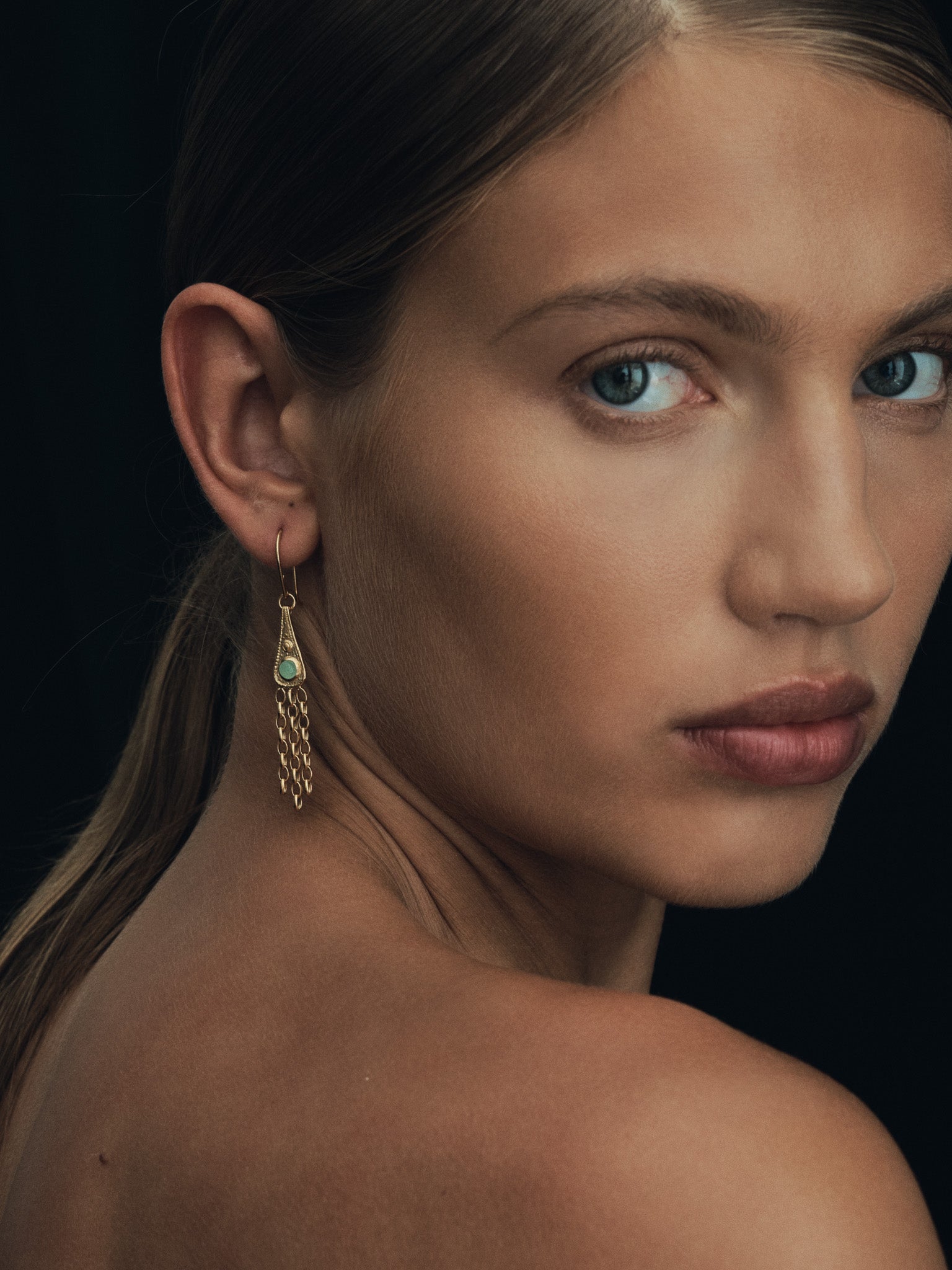 Temple of the Sun Talis Earrings Gold Vermeil