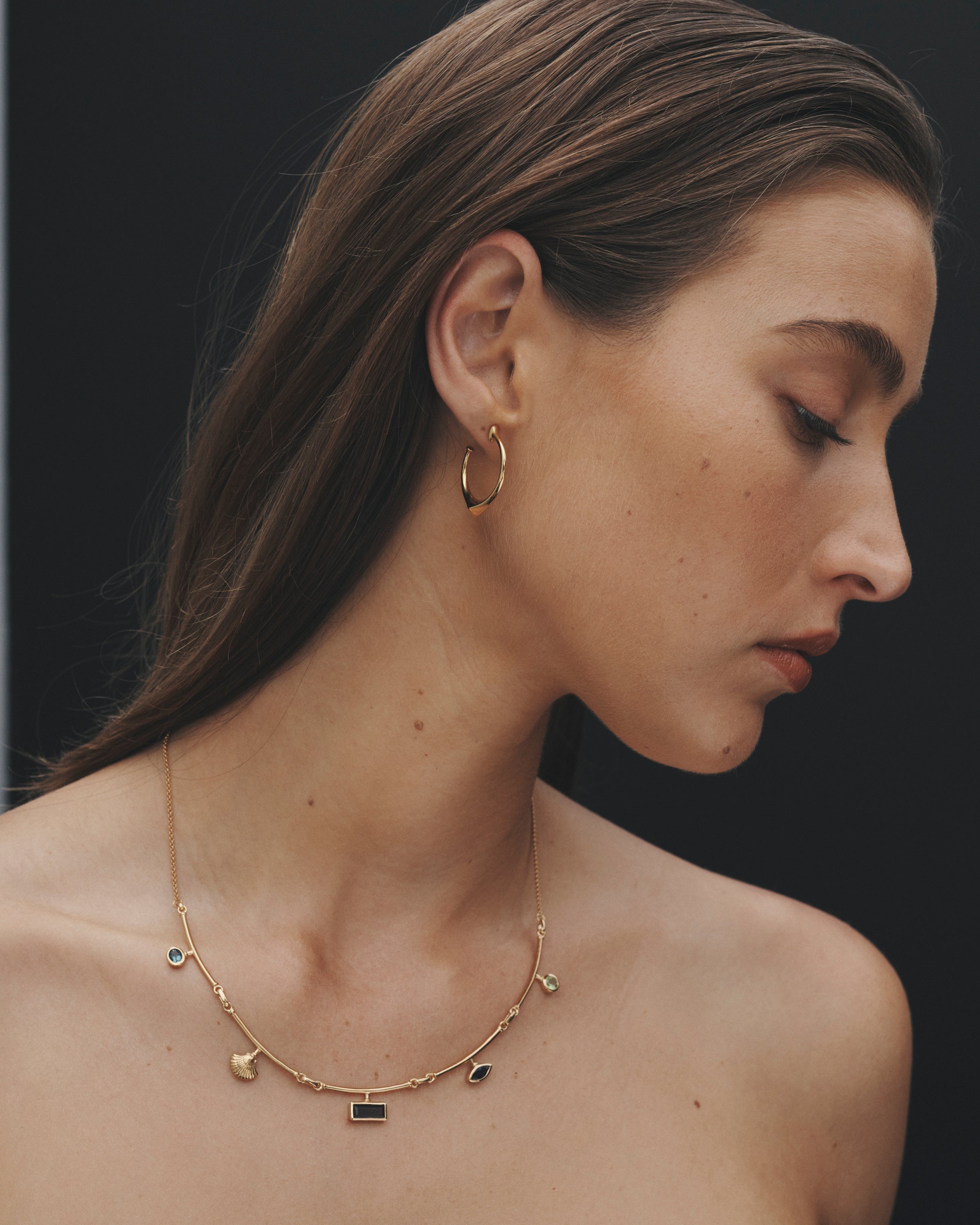 Temple of the Sun Ula Statement Necklace Gold Vermeil