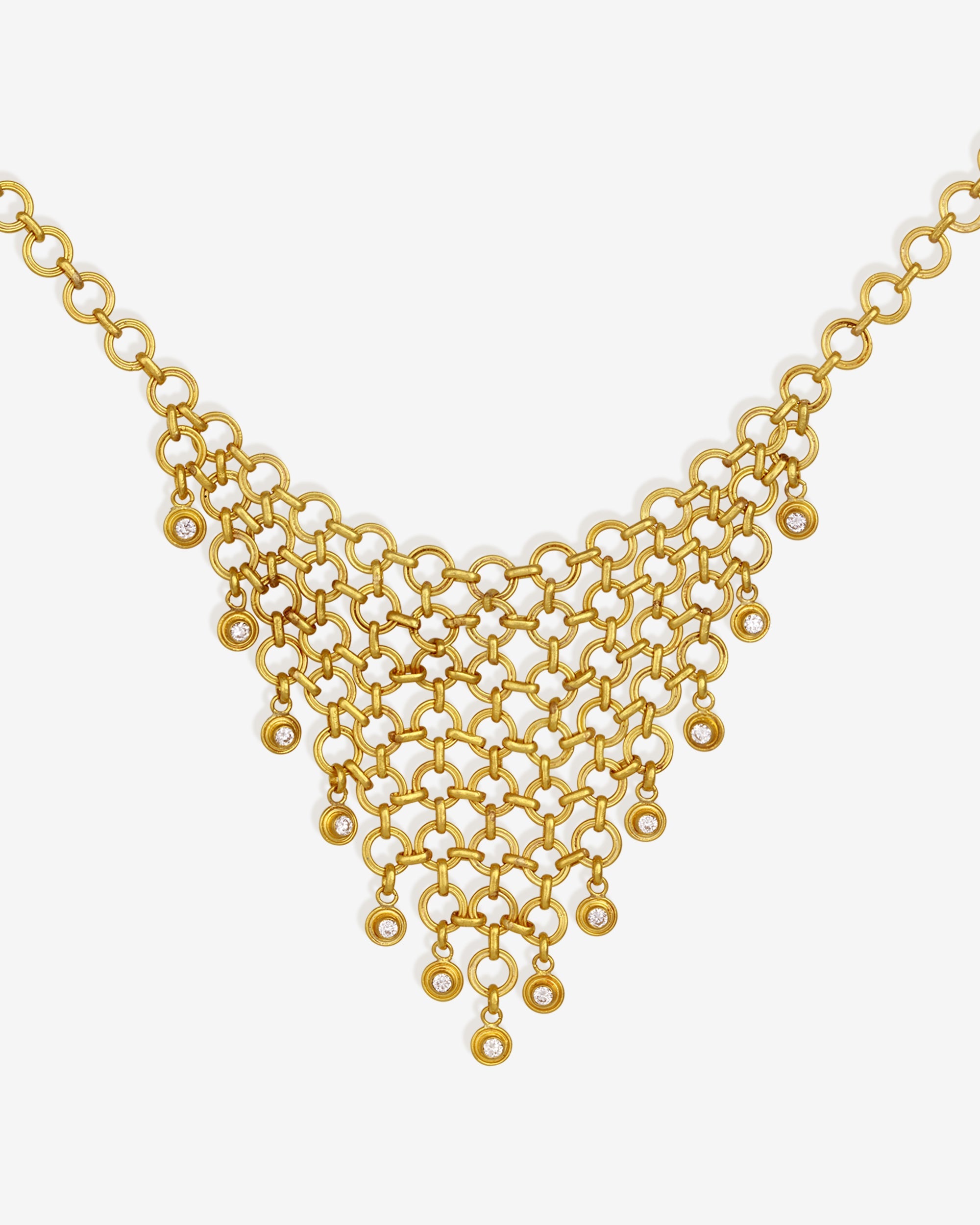 Veil Necklace Diamond Solid Gold