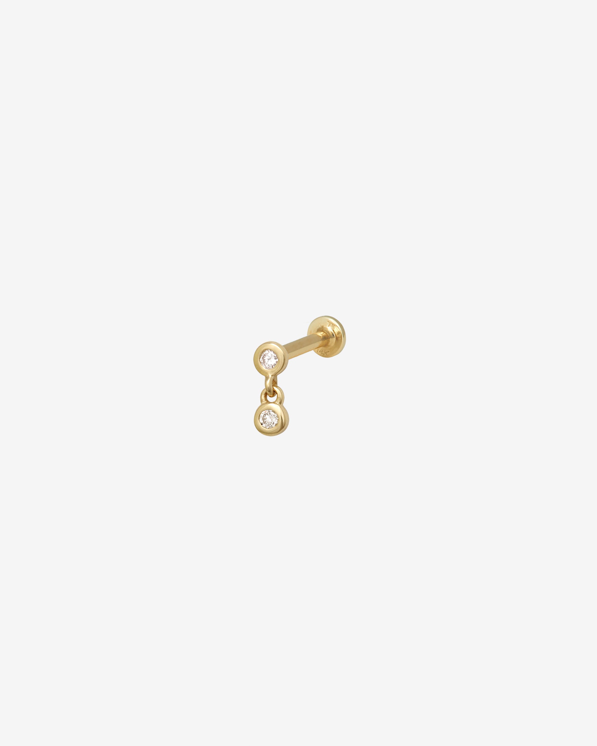 Vesper Drop Single Cartilage Earring Diamond Solid Gold