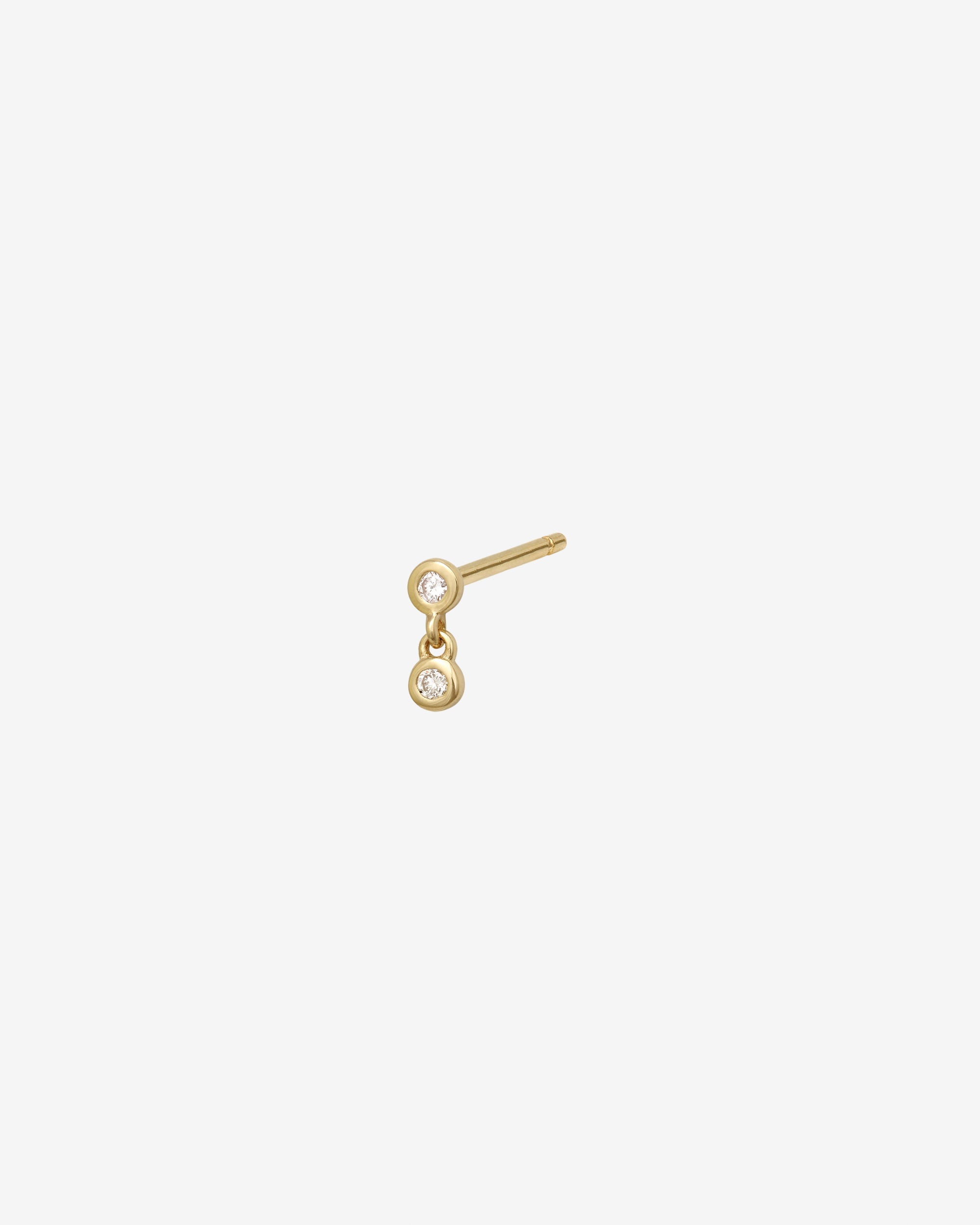 Vesper Drop Single Stud Diamond Solid Gold
