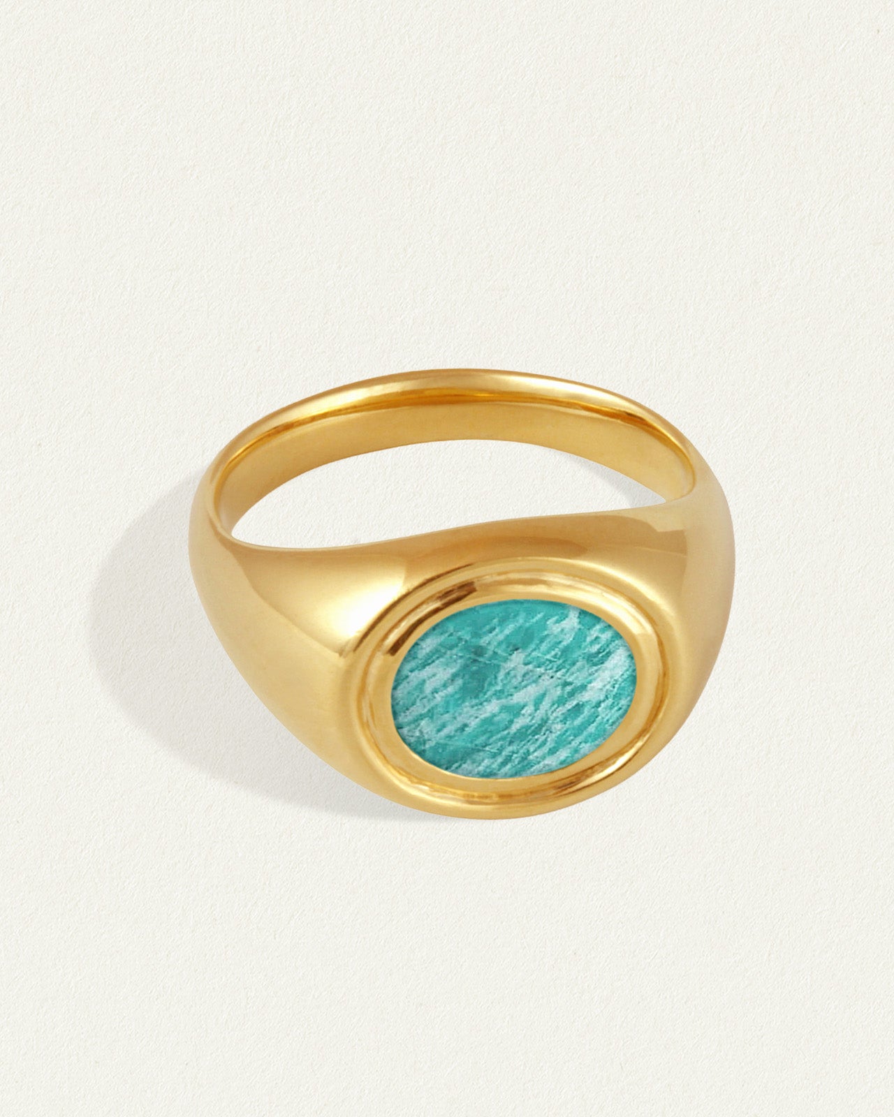 Kosmos Ring Amazonite Gold Vermeil – Temple of the Sun US