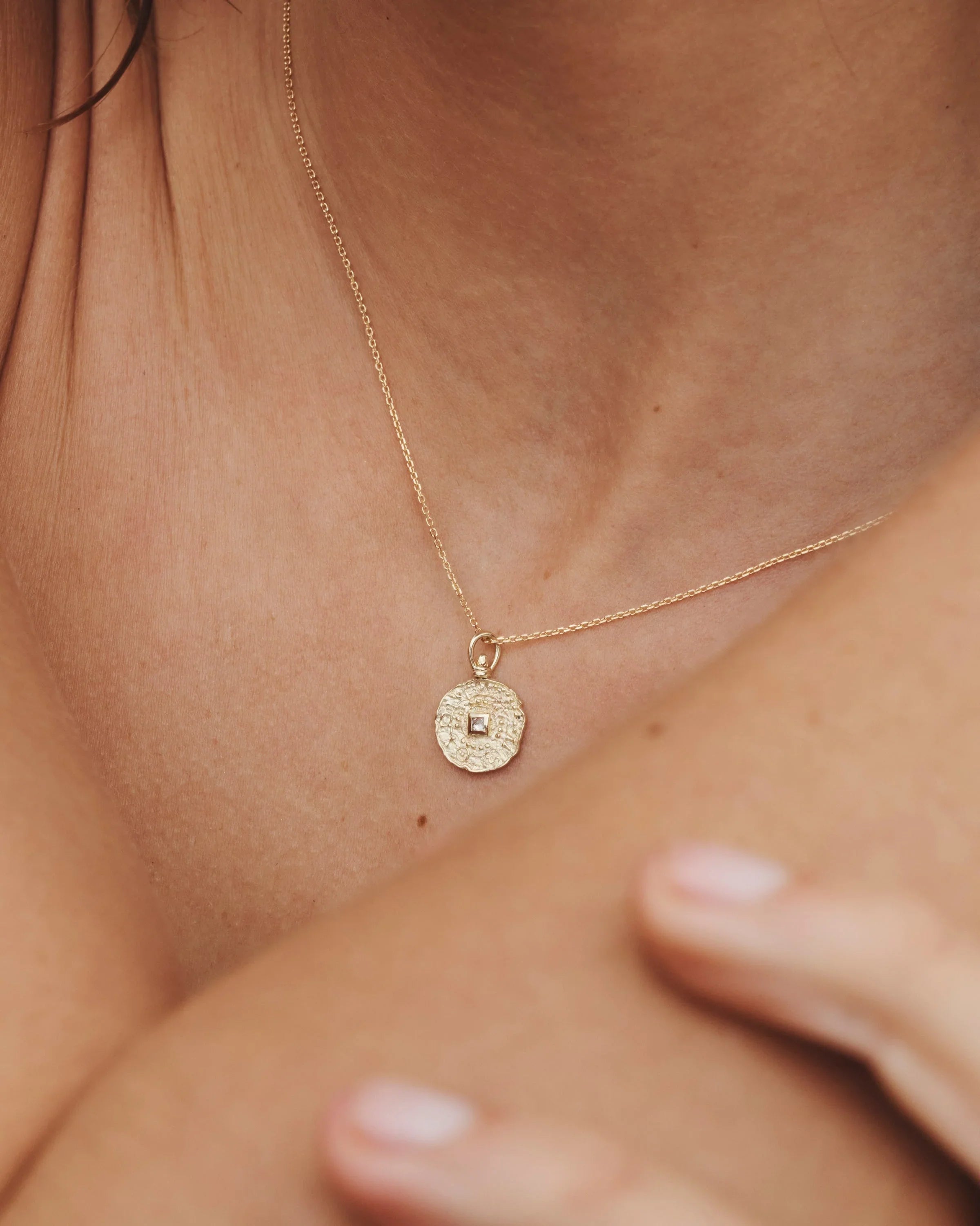 Solid Gold Coin Necklaces