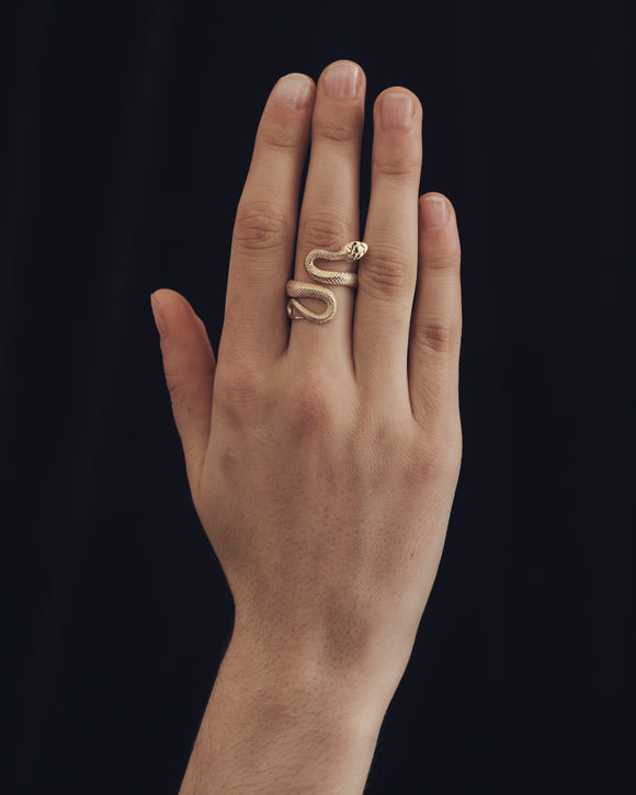 Serpent Ring Gold Vermeil