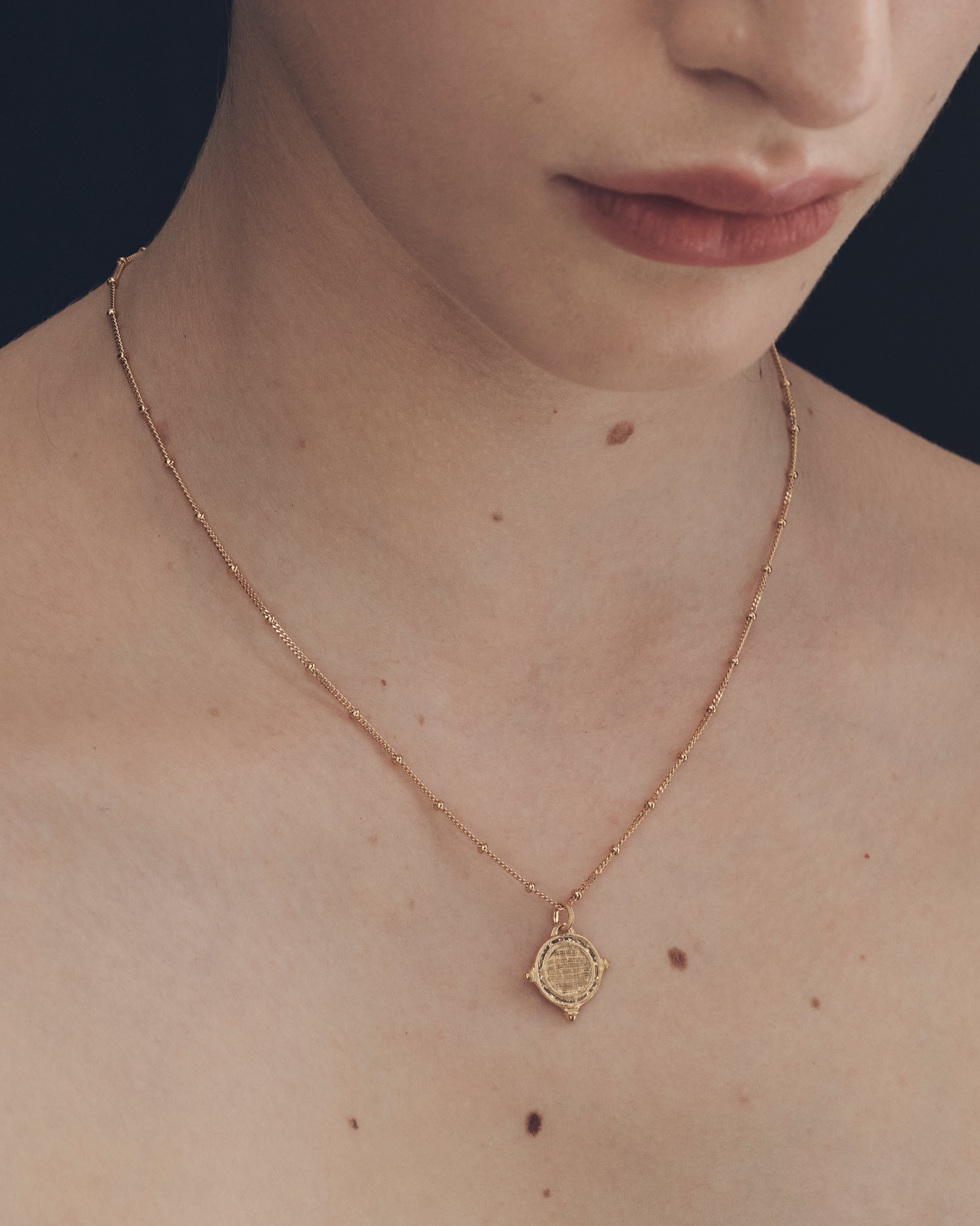 Petra Coin Necklace Gold Vermeil