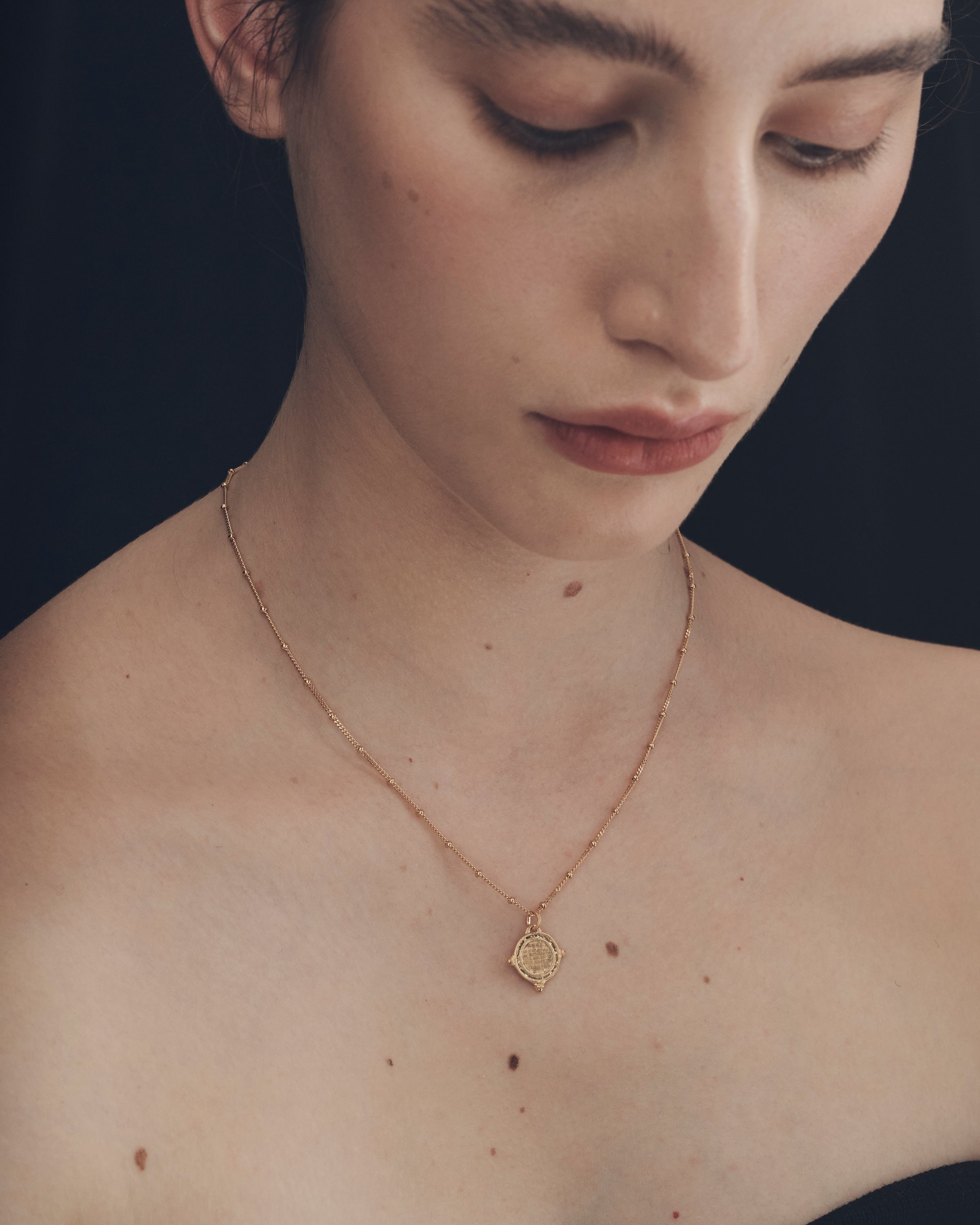 Petra Coin Necklace Gold Vermeil