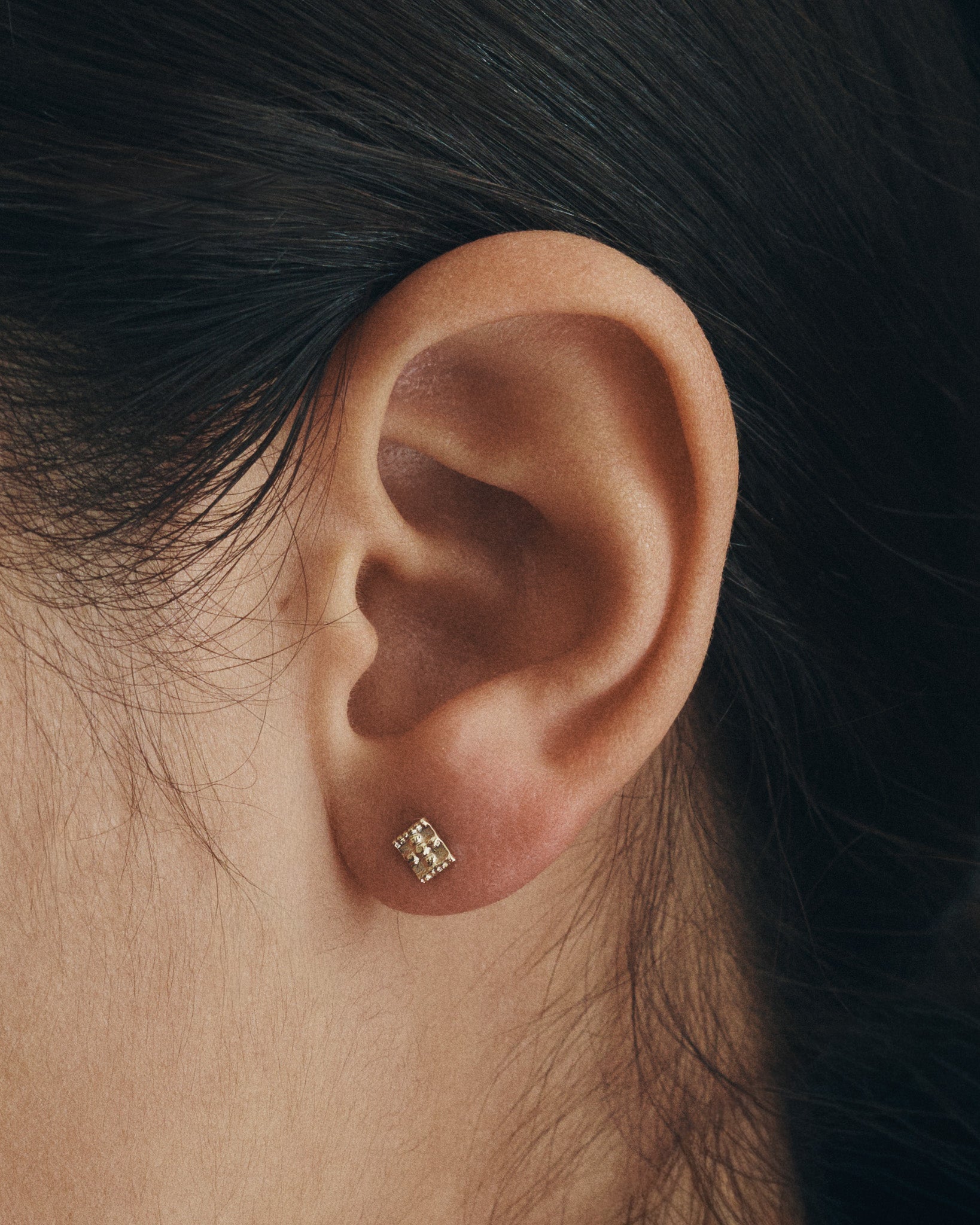 Relic VIII Stud Earrings Solid Gold