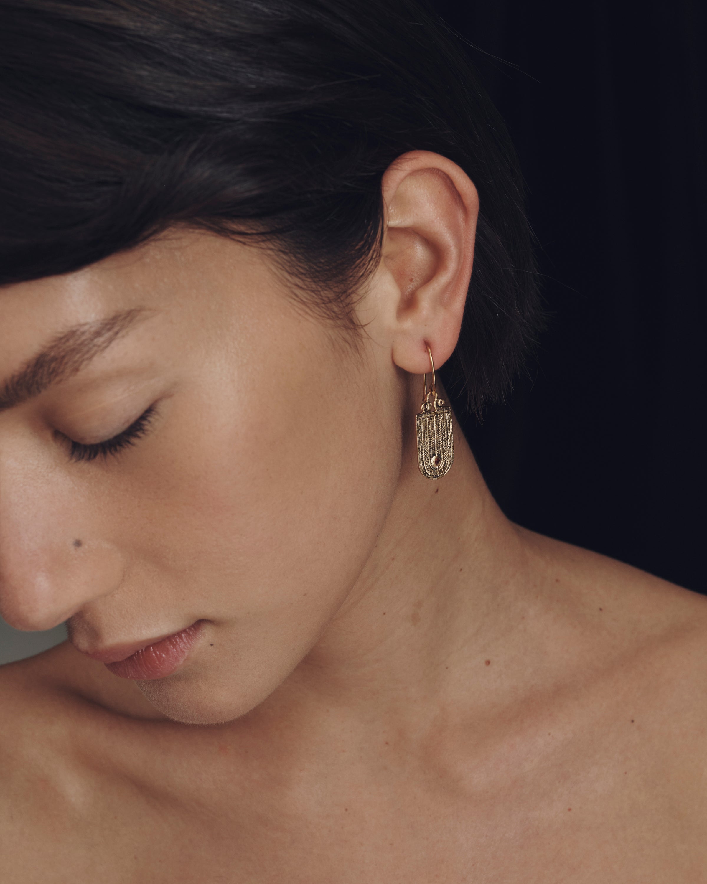 Seth Earrings Gold Vermeil