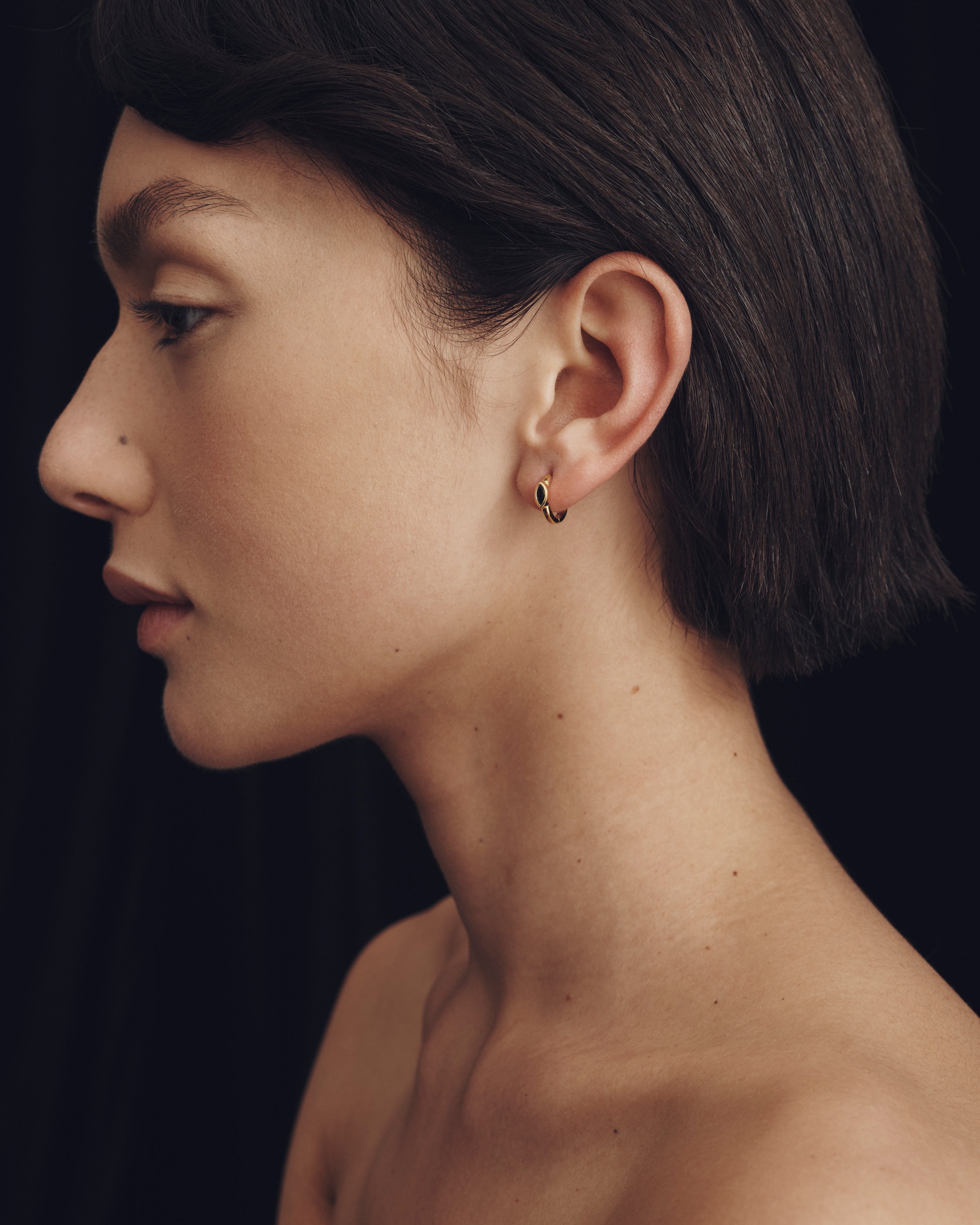 Chrysalis Earrings Sapphire Gold Vermeil