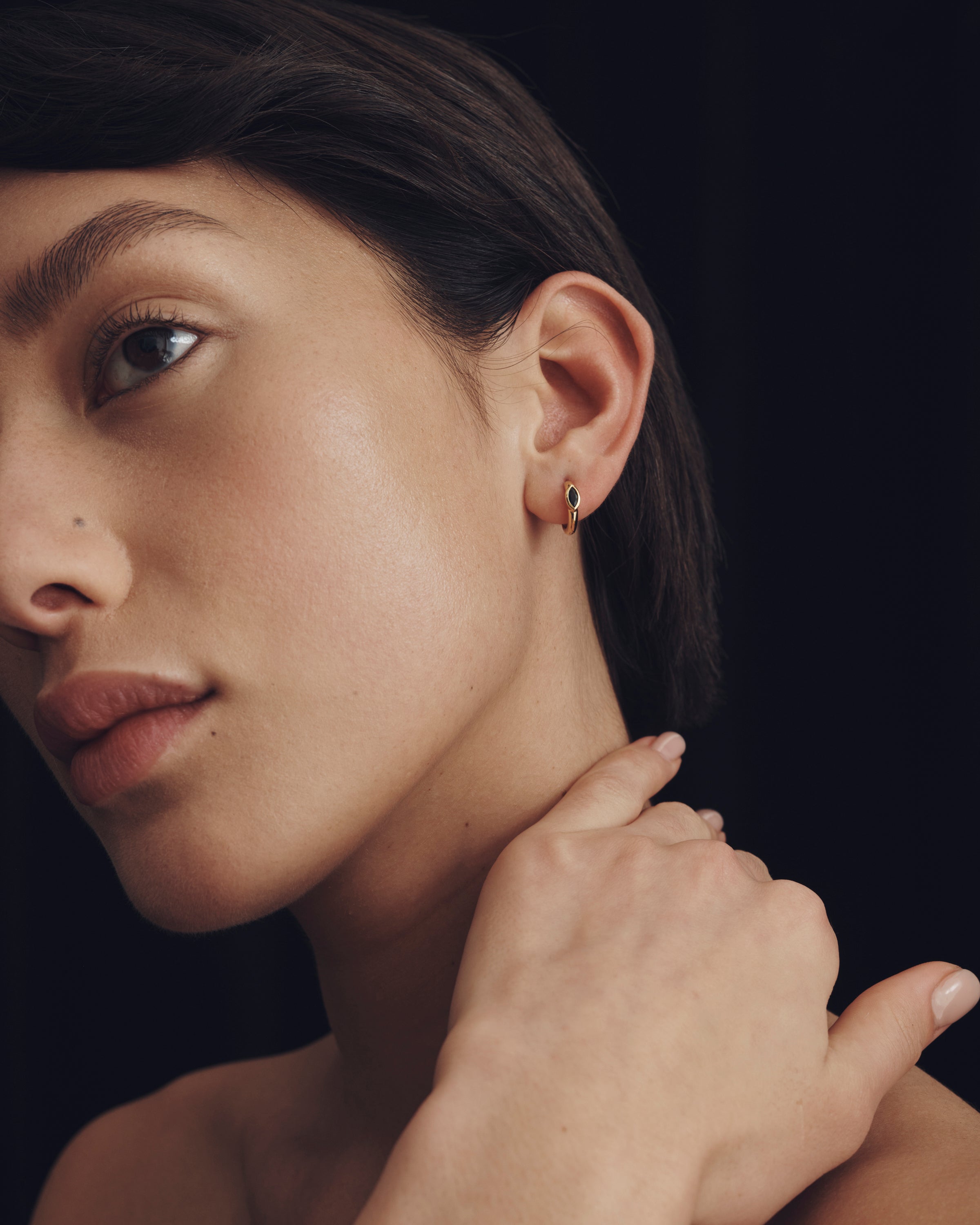 Chrysalis Earrings Sapphire Gold Vermeil