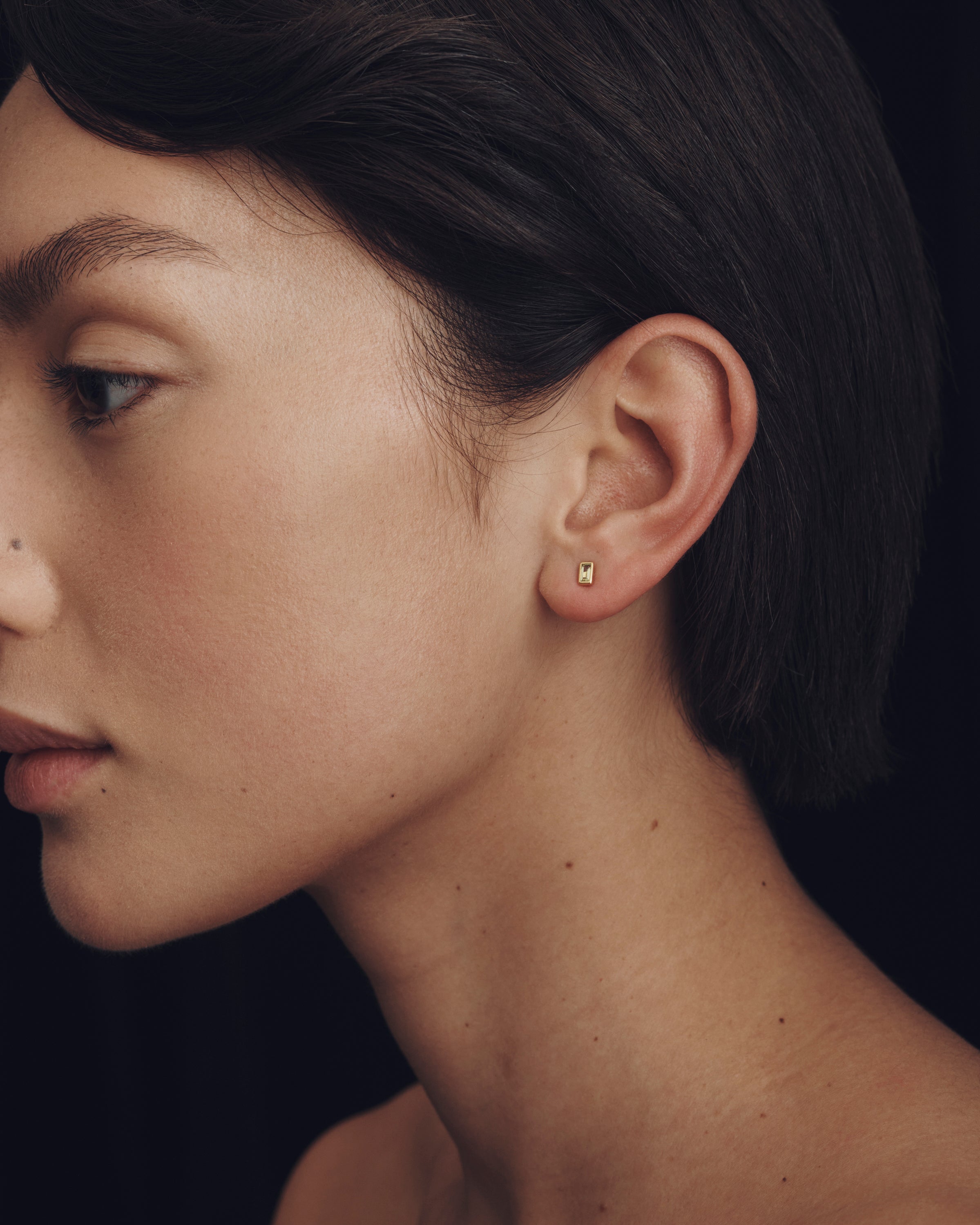 Leda Studs Peridot Gold Vermeil