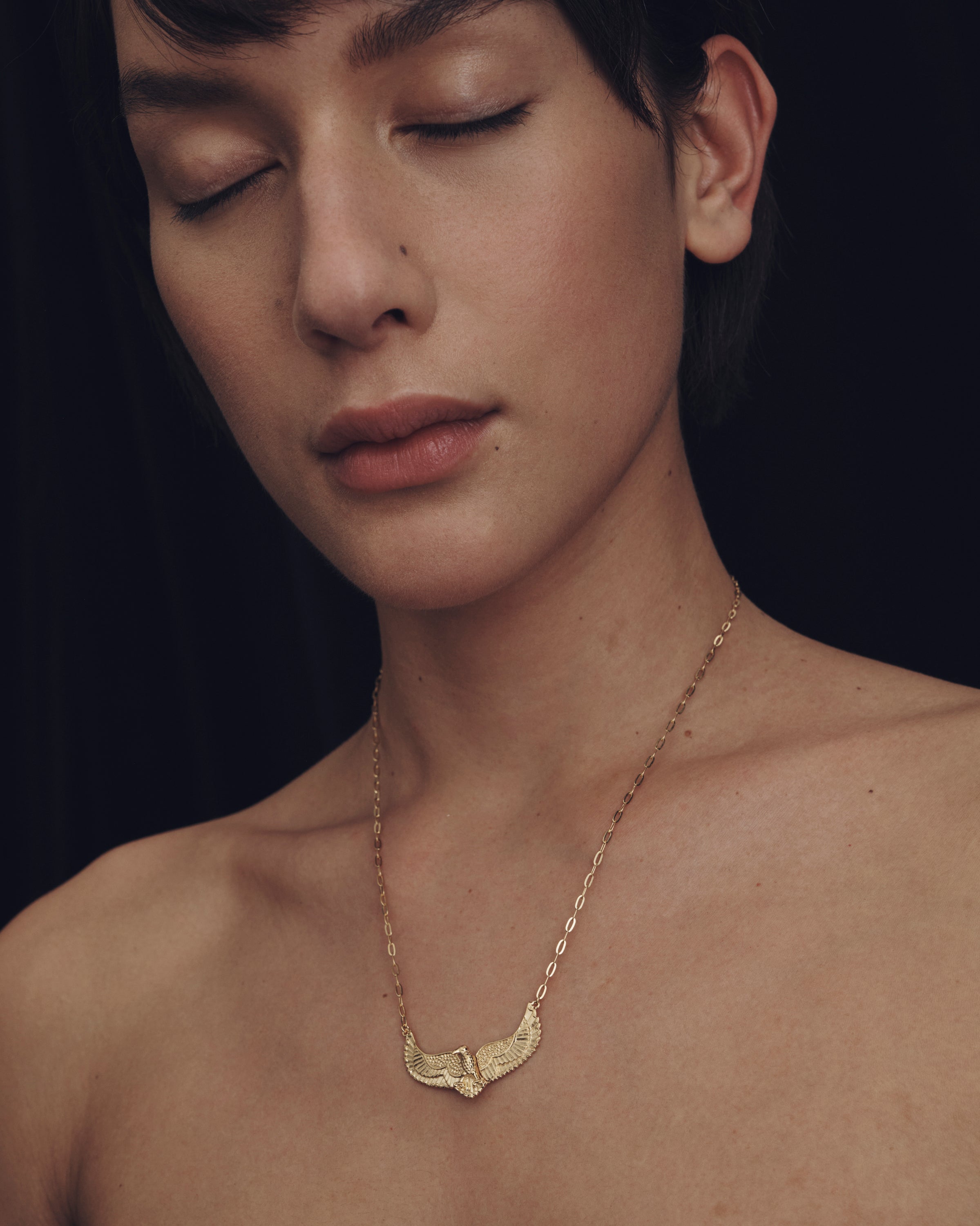 Eagle Necklace Gold Vermeil