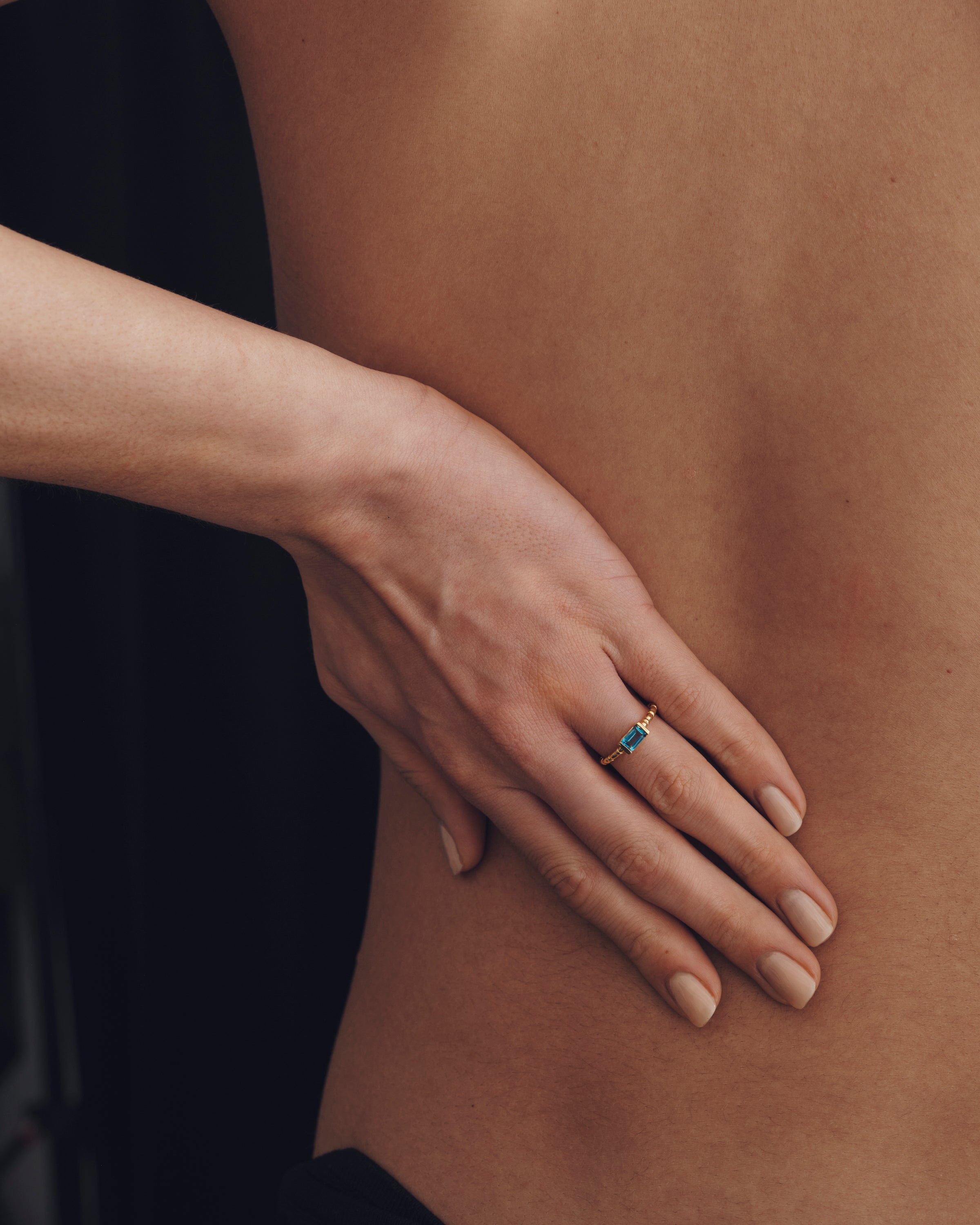 Pia Polished Ring Topaz Gold Vermeil