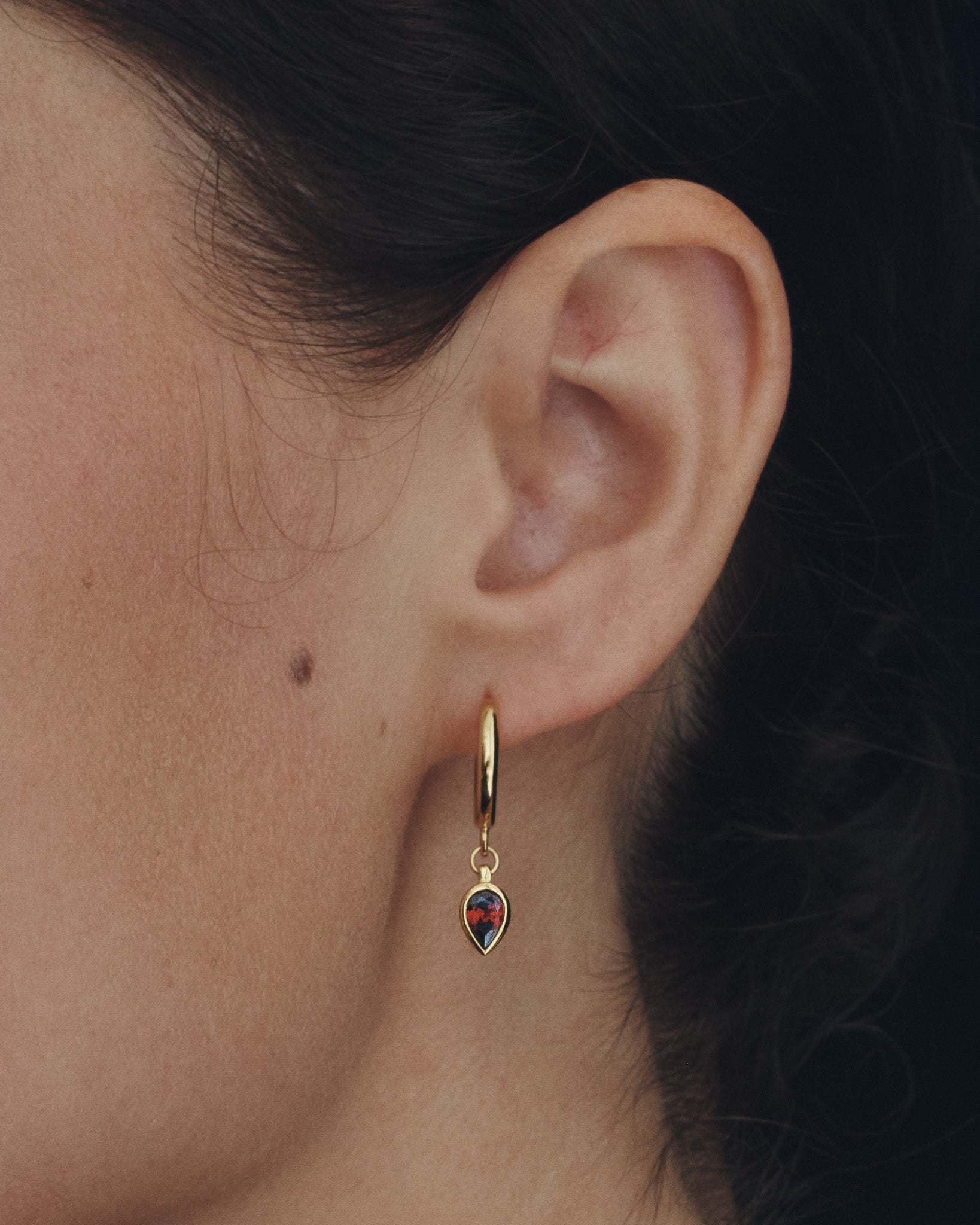 Flame Earrings Gold Vermeil