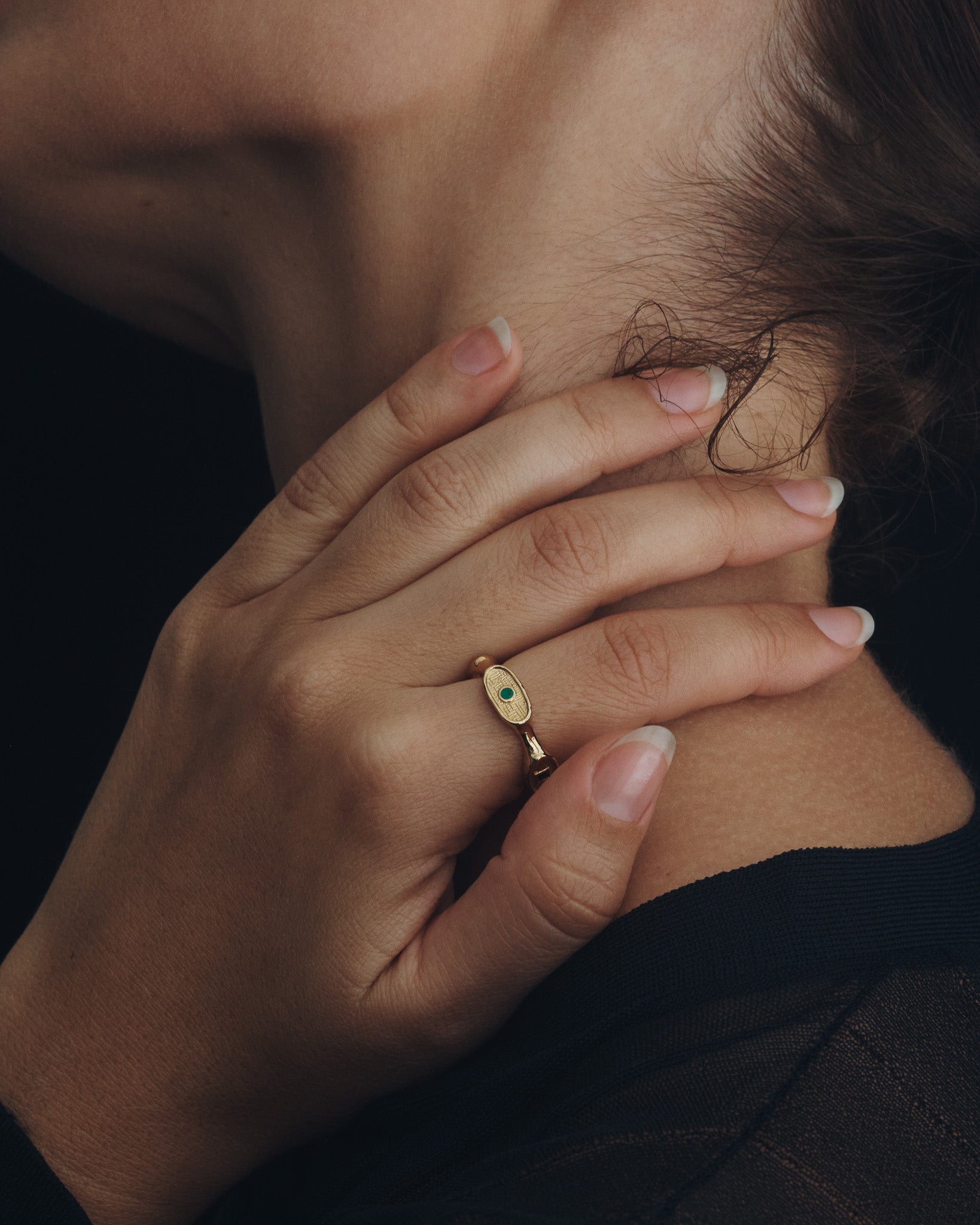 Mira Seal Ring Gold Vermeil