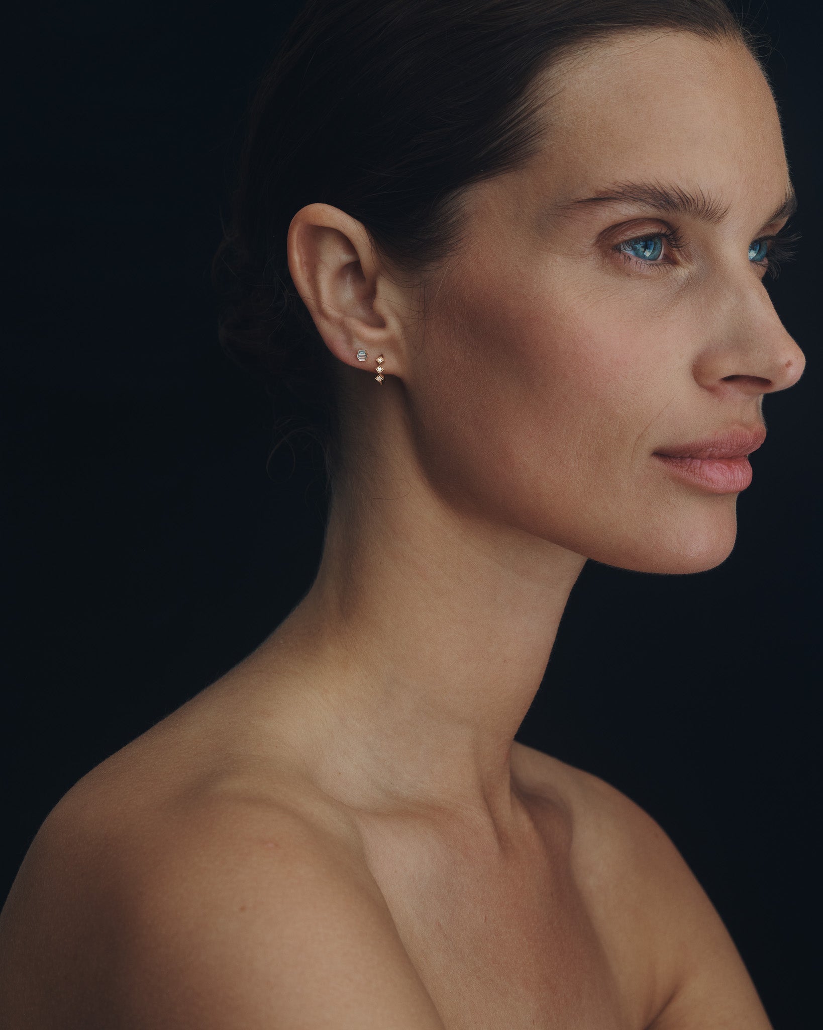 Trine Single Stud Diamond Solid Gold