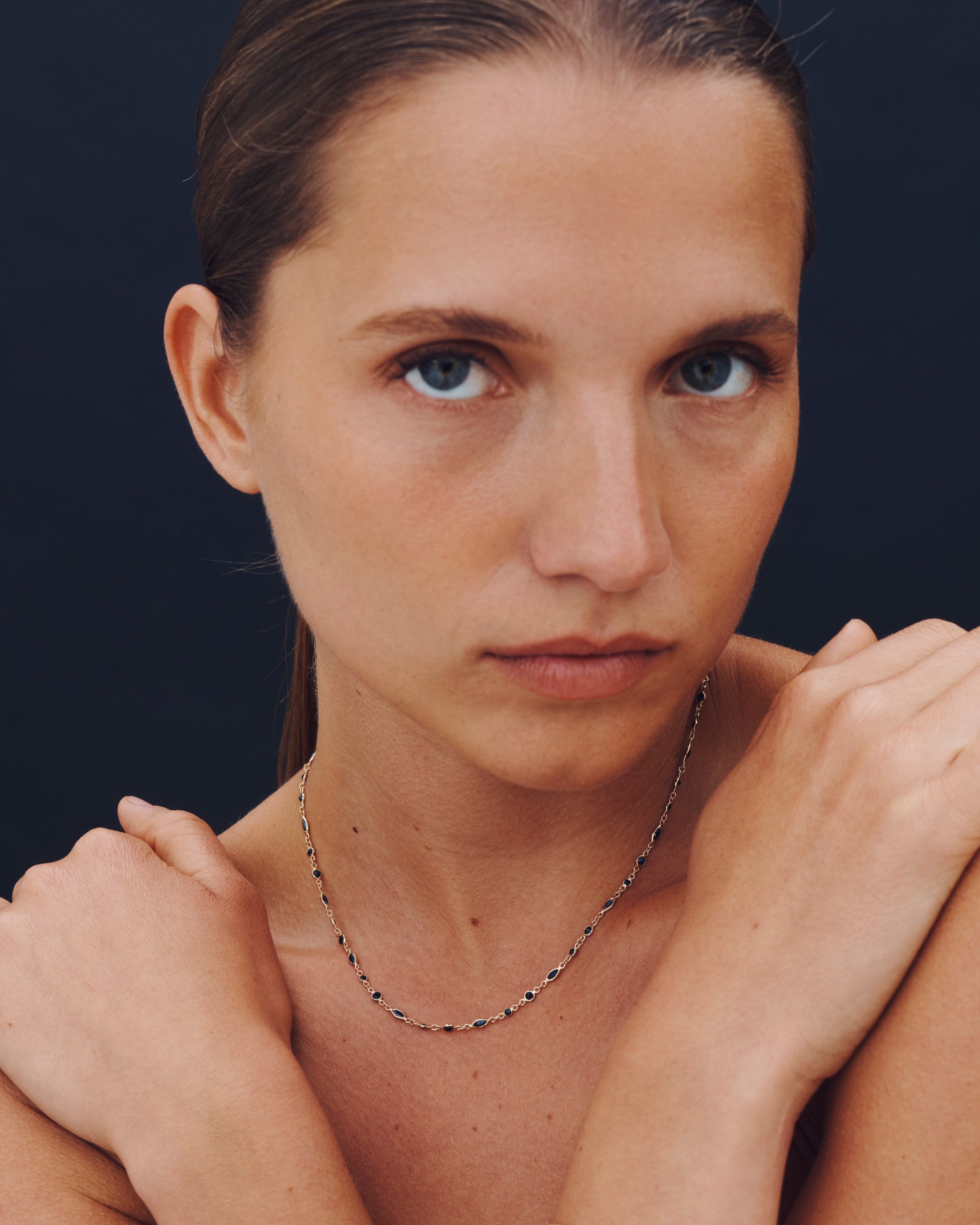 Lucia Marquise Necklace Solid Gold