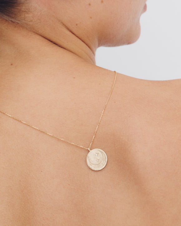 Celeste Necklace White Diamond Solid Gold