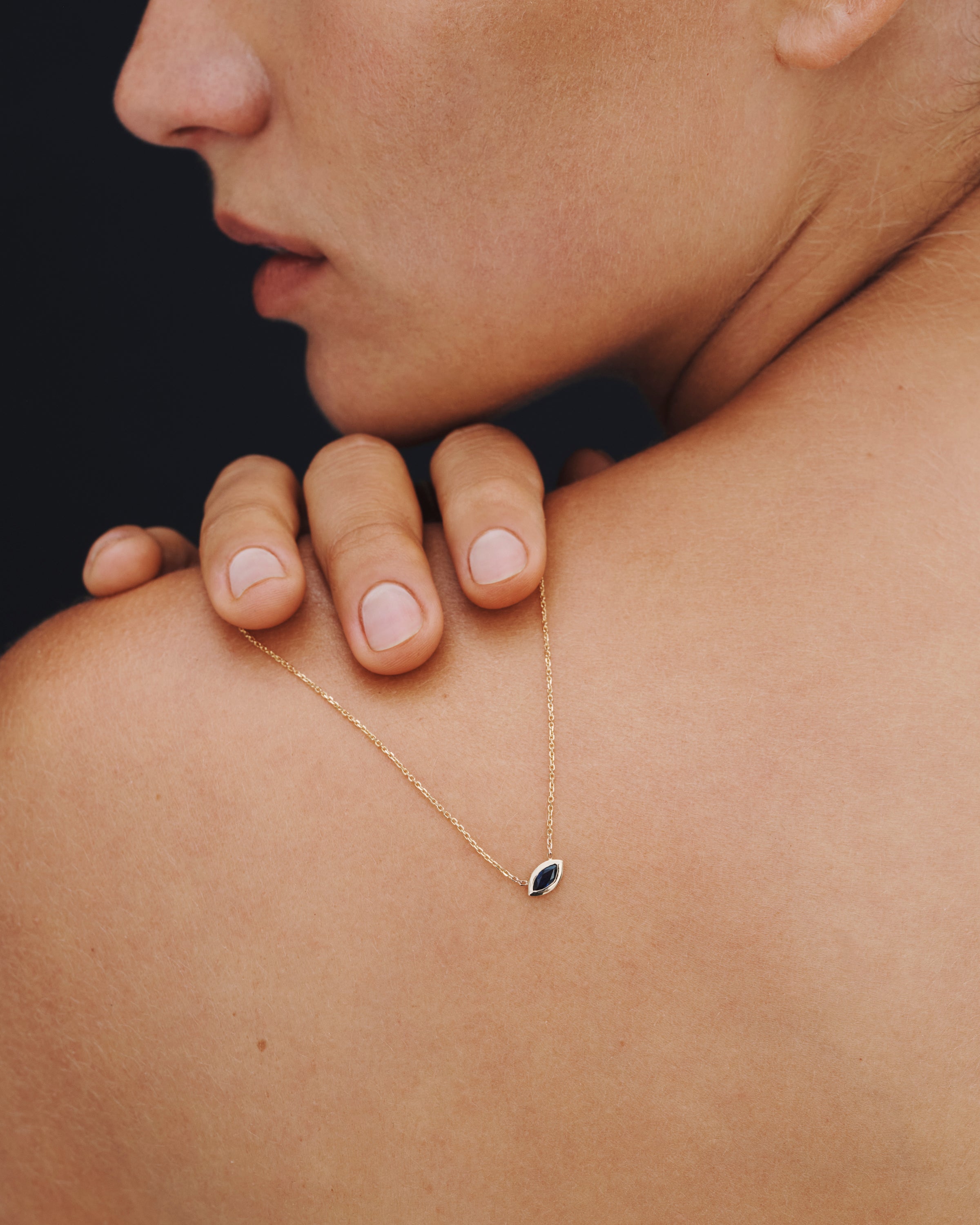 Marquise Necklace Solid Gold