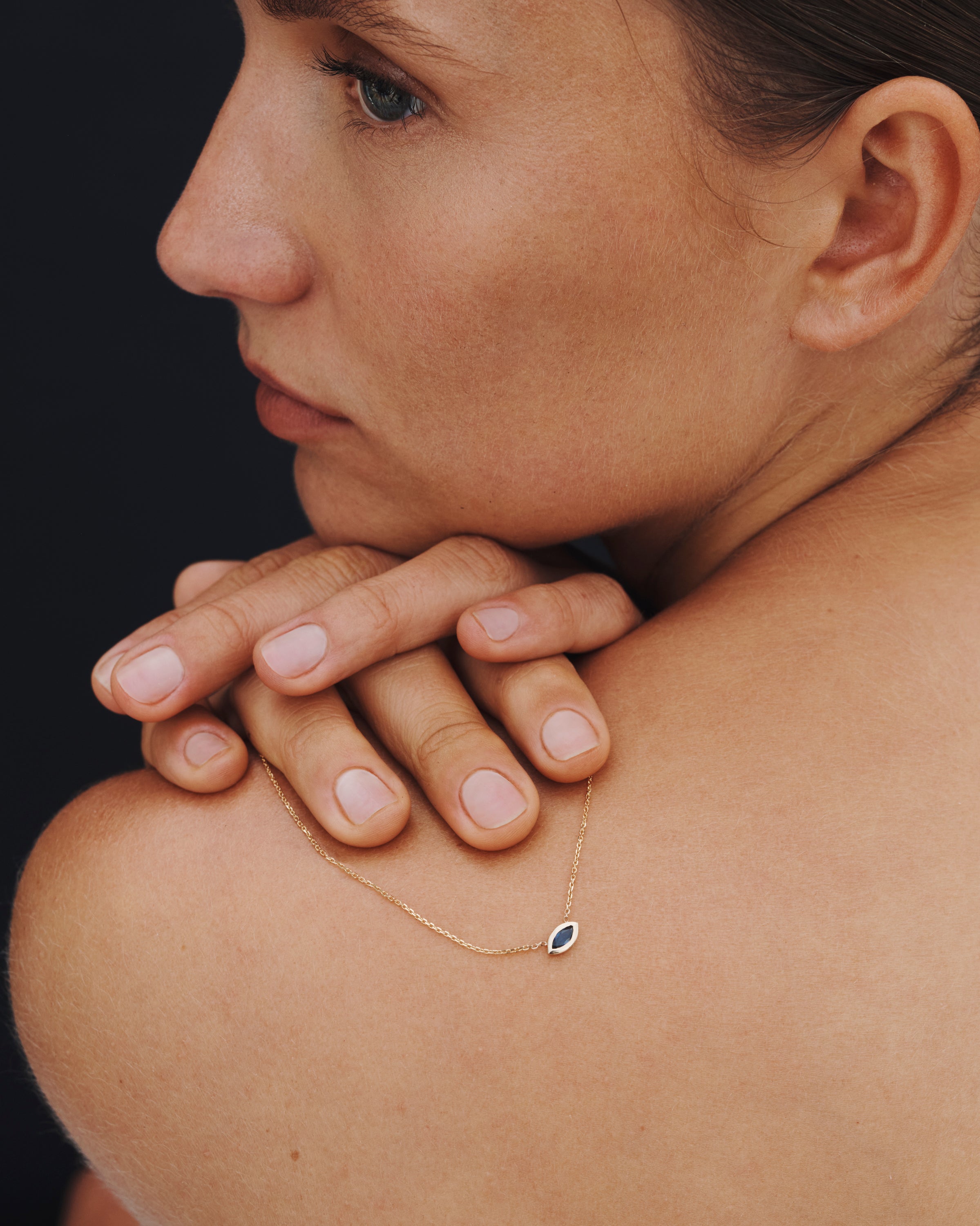 Marquise Necklace Solid Gold