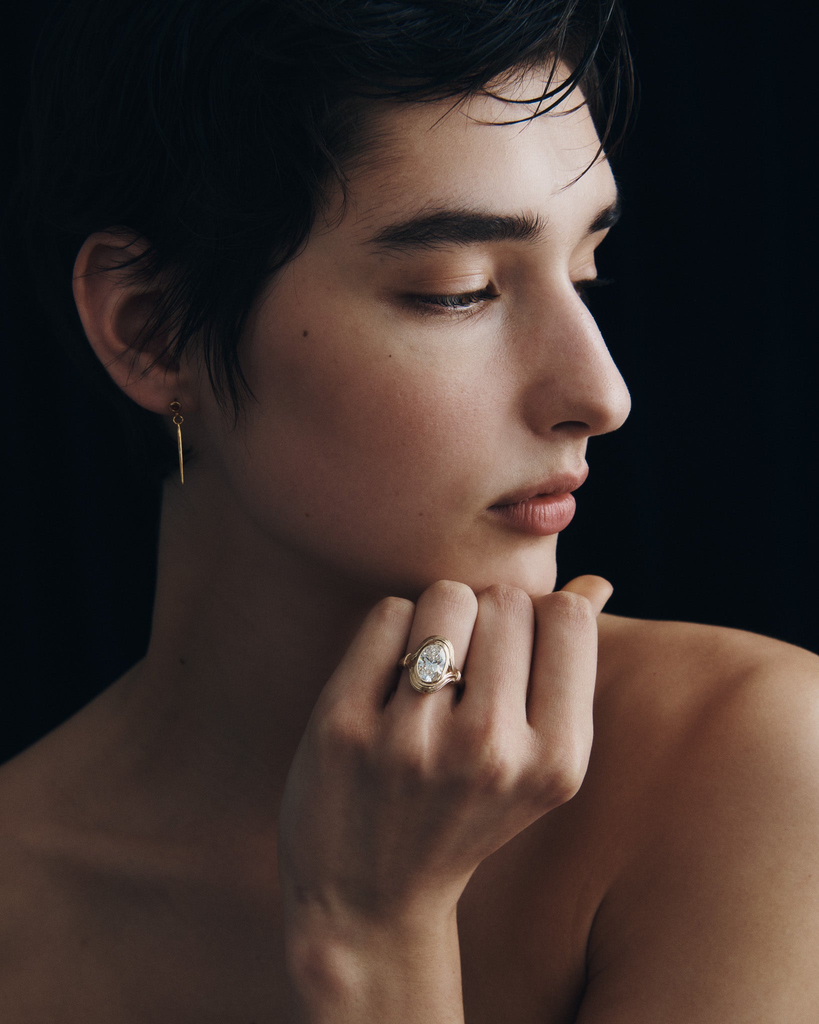 Seren Diamond Ring Solid Gold