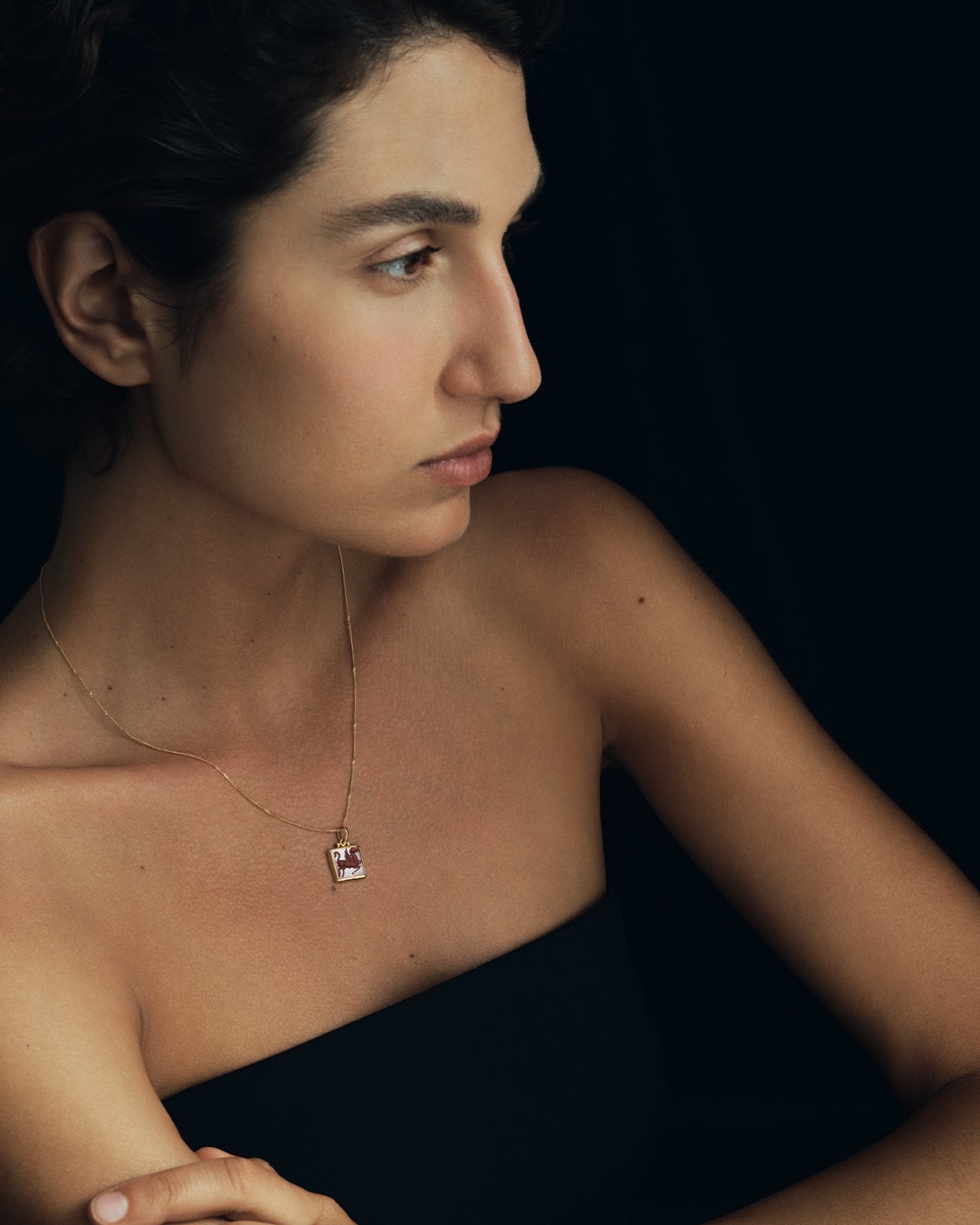 Anu Pegasus Necklace Carnelian Solid Gold