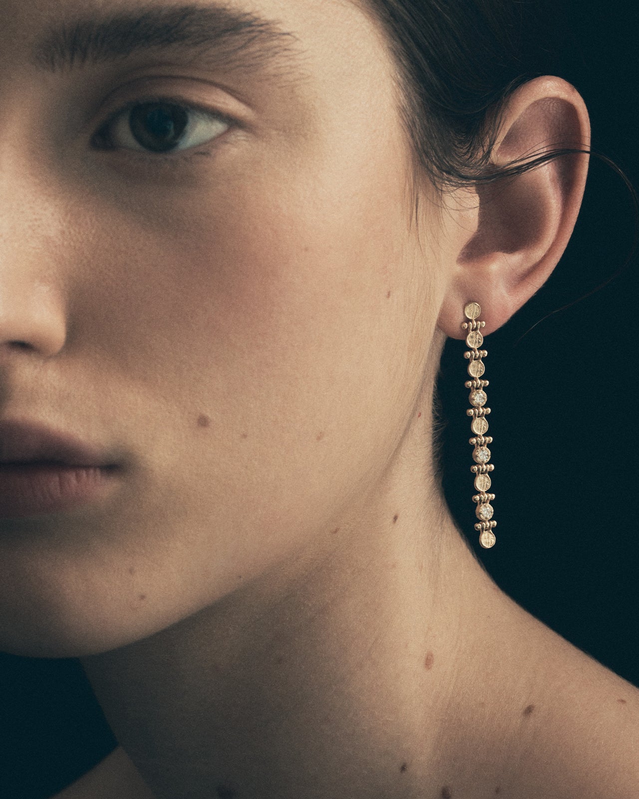 Asteria Earrings Diamond Solid Gold