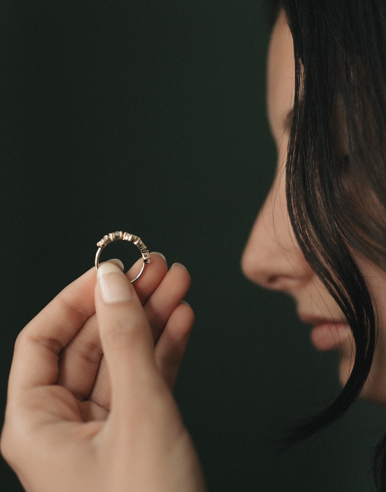 Love Knot Ring Diamond Solid Gold