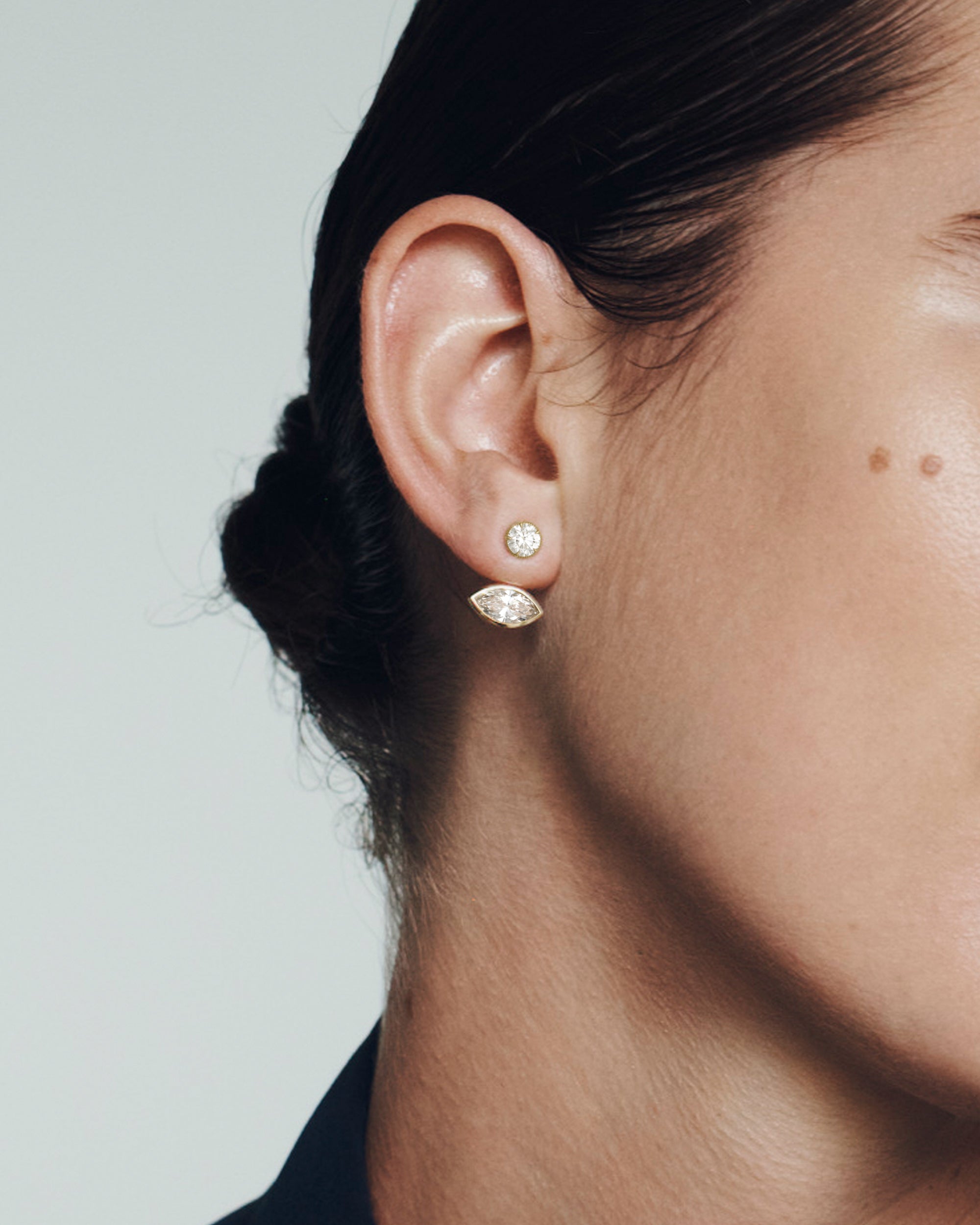 Orbit Marqusie Diamond Ear Jacket Solid Gold