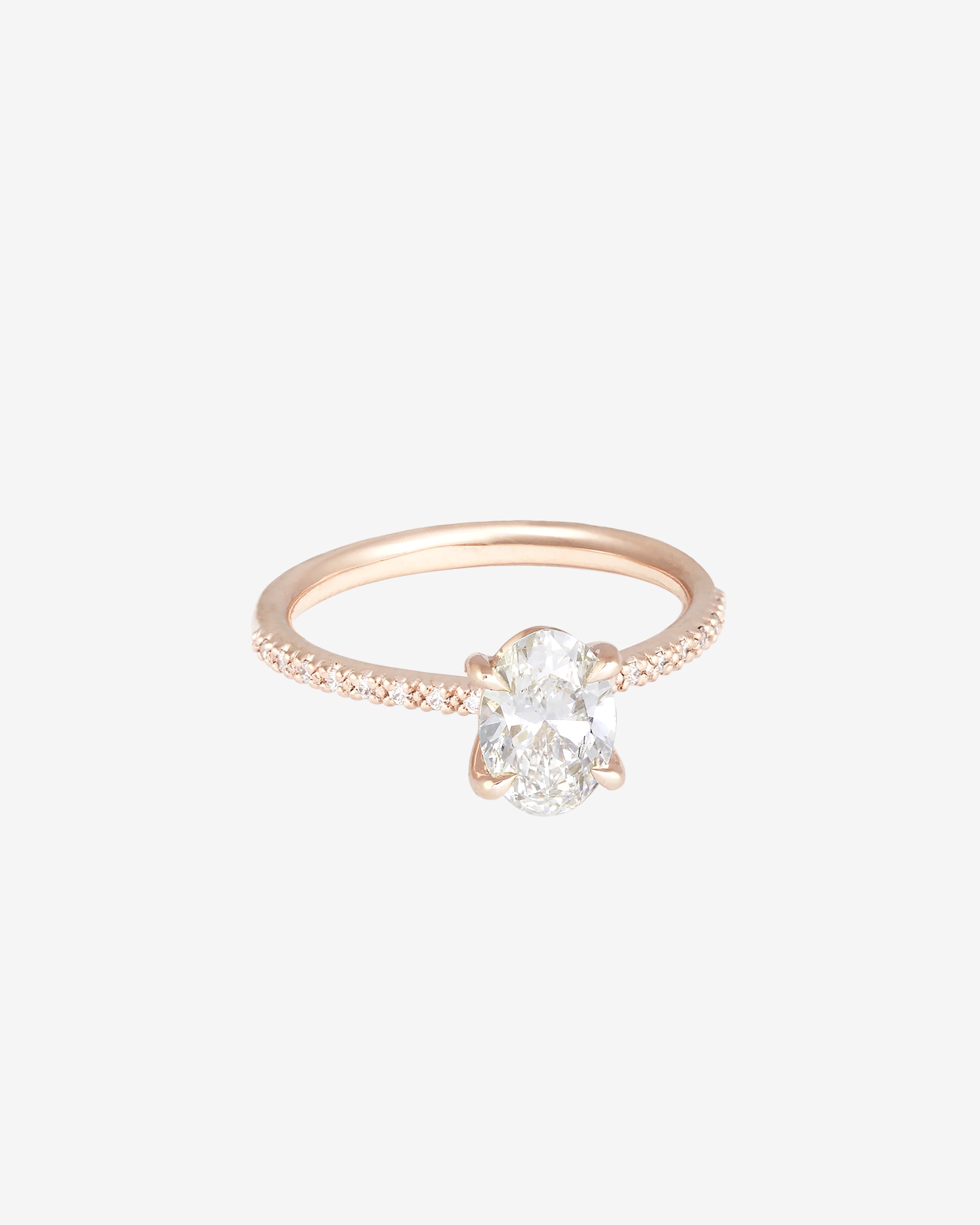 Adama Oval Ring Diamond Rose Gold