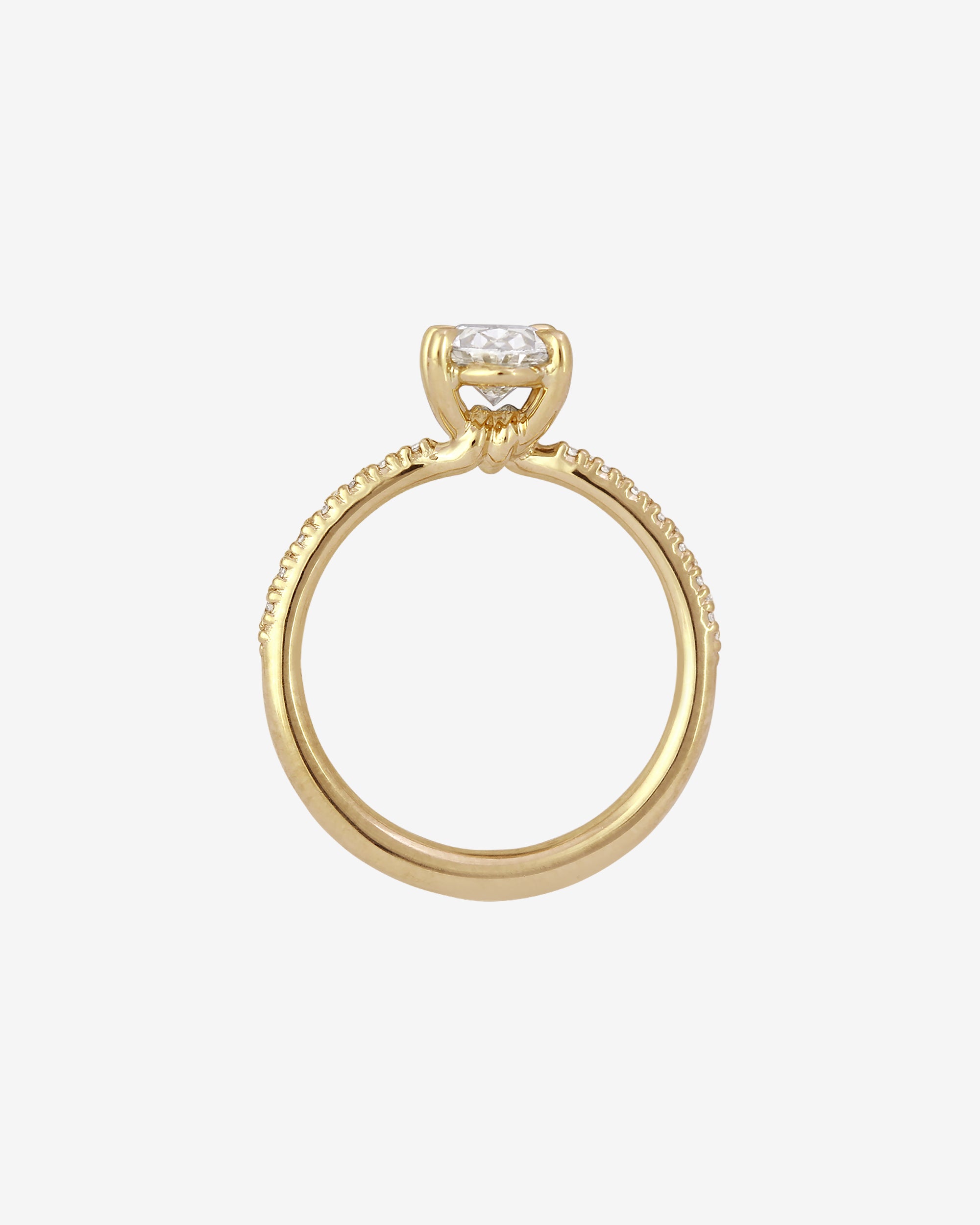 Adama Oval Ring Diamond Solid Gold