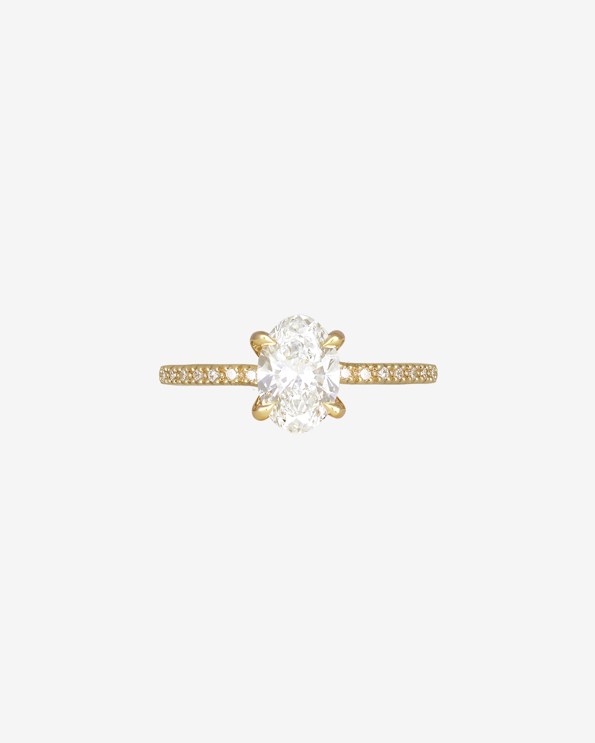 Adama Oval Ring Diamond Solid Gold