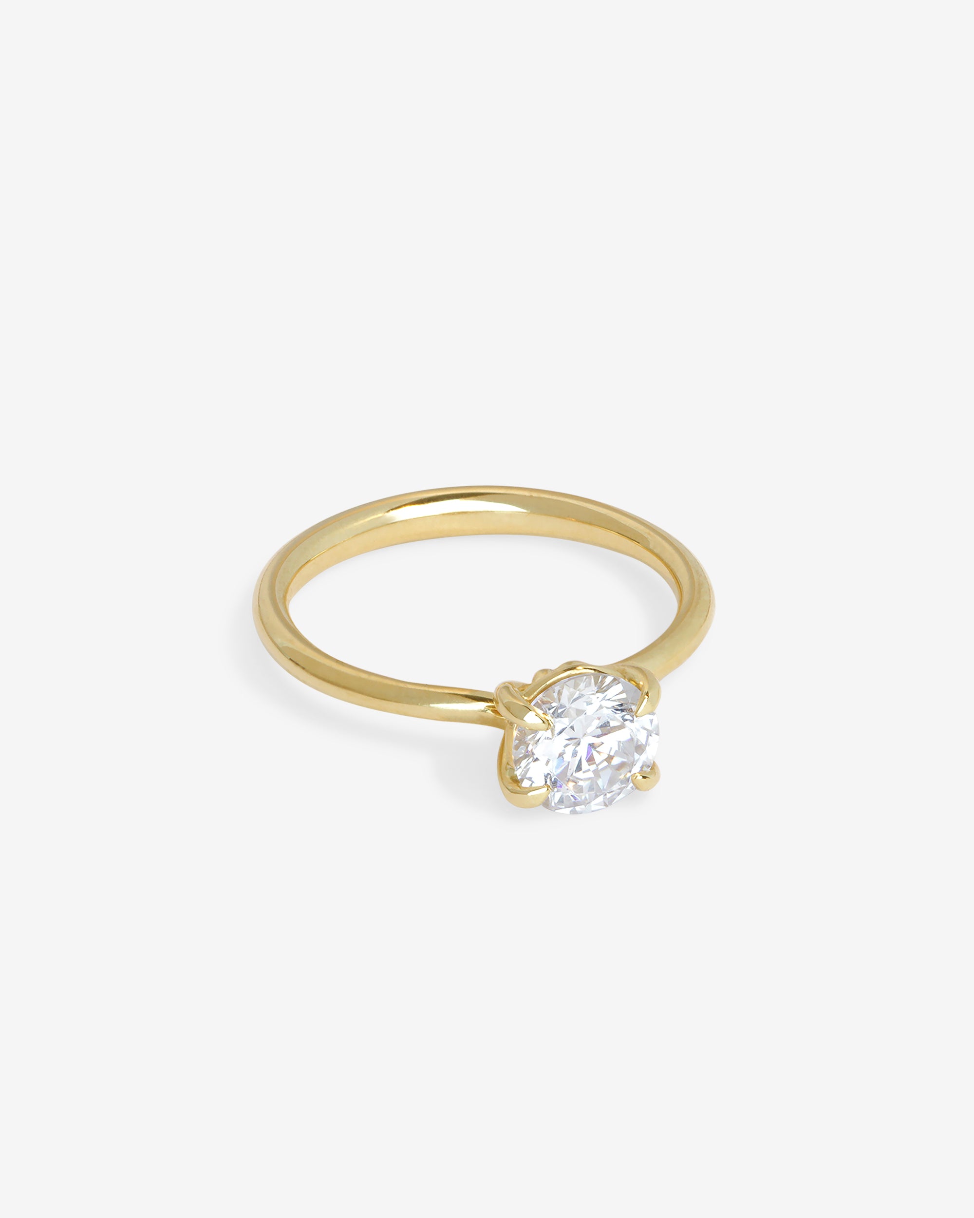 Adama Round Ring Solitaire 1ct Diamond Solid Gold