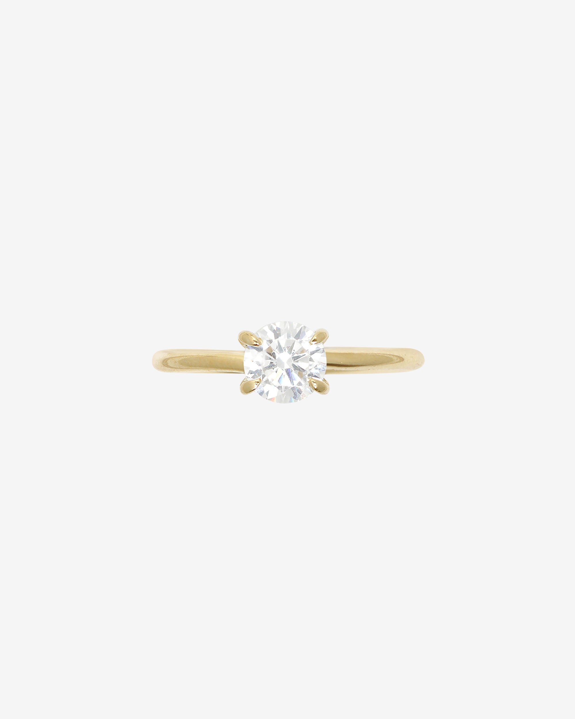 Adama Round Ring Solitaire 1ct Diamond Solid Gold
