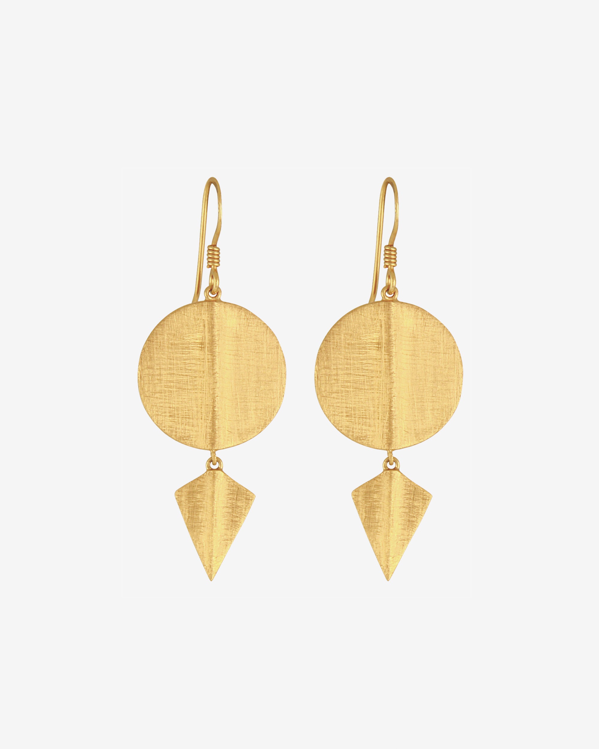 Aegean Disc Earrings Gold Vermeil