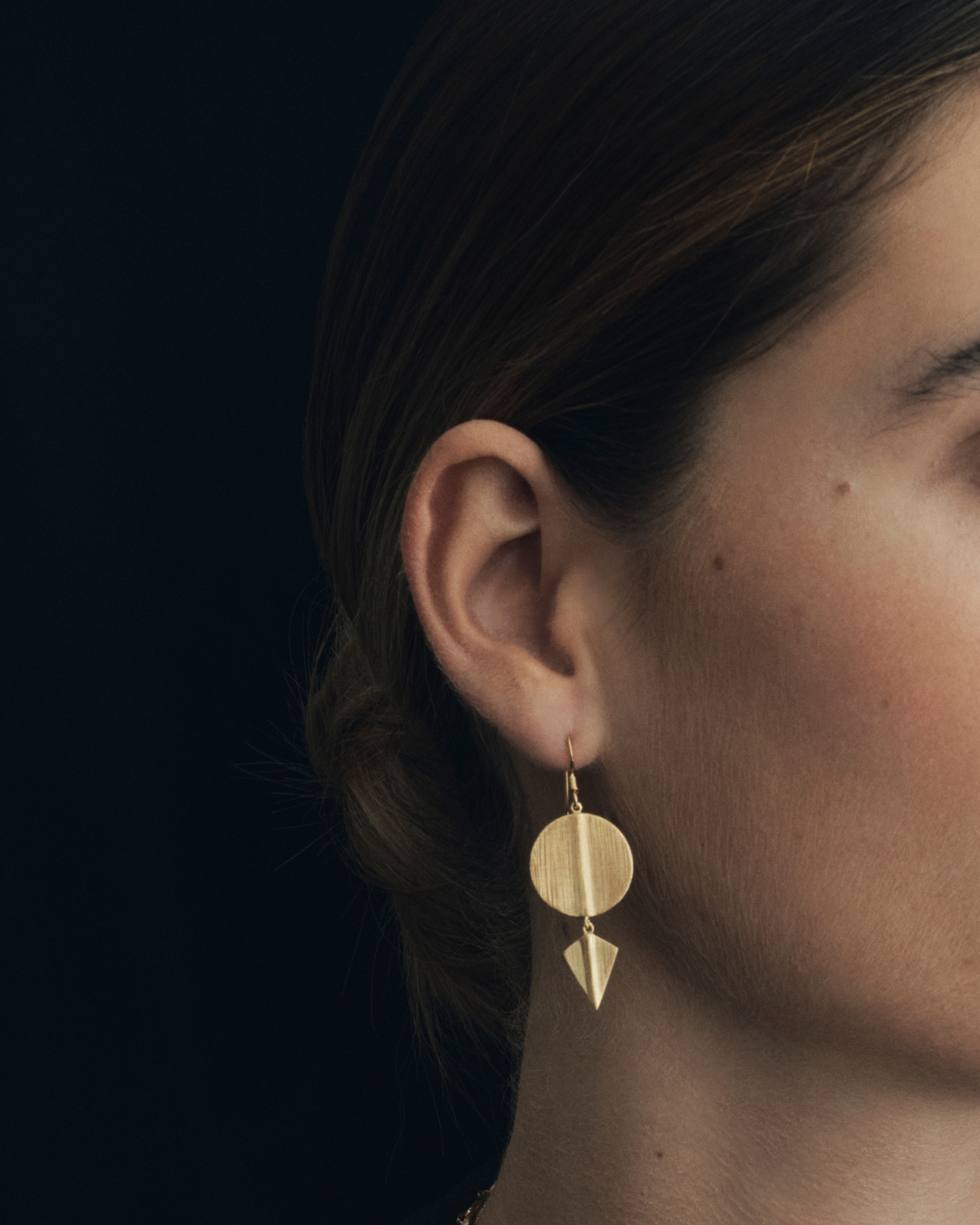 Aegean Disc Earrings Gold Vermeil