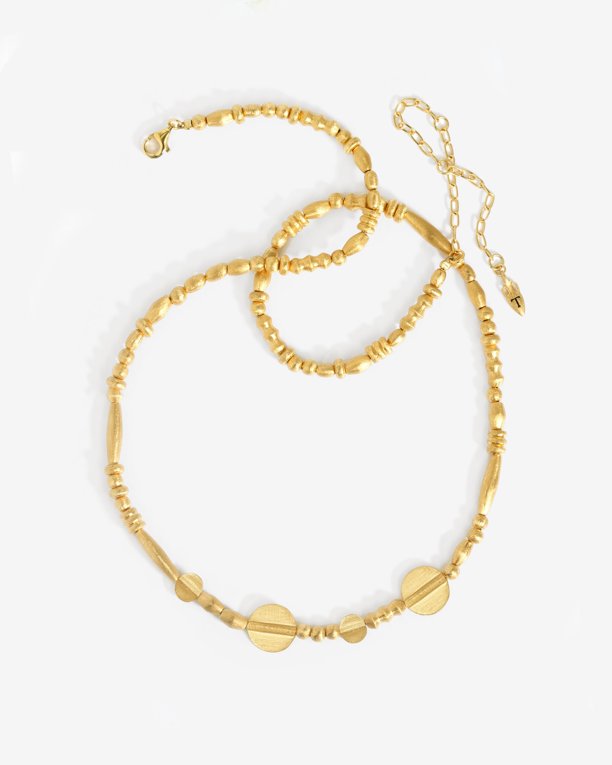 Aegean Disc Necklace Gold Vermeil