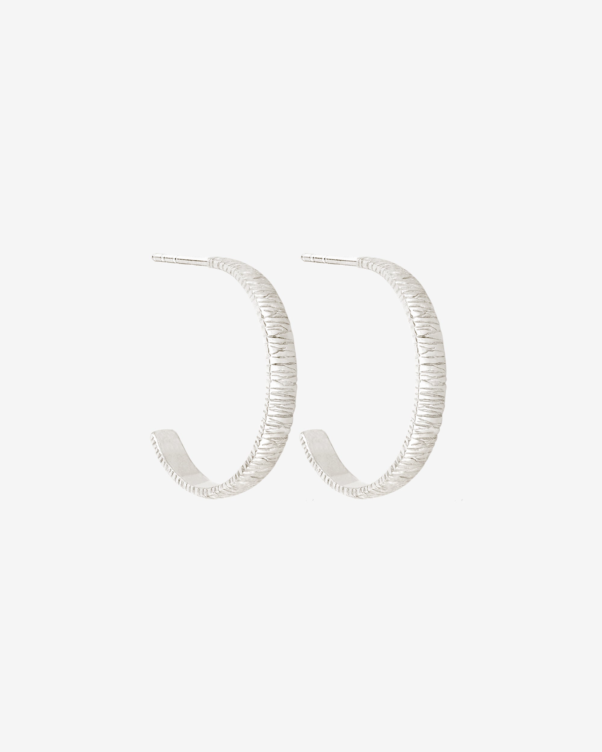 Agave Hoop Earrings Silver