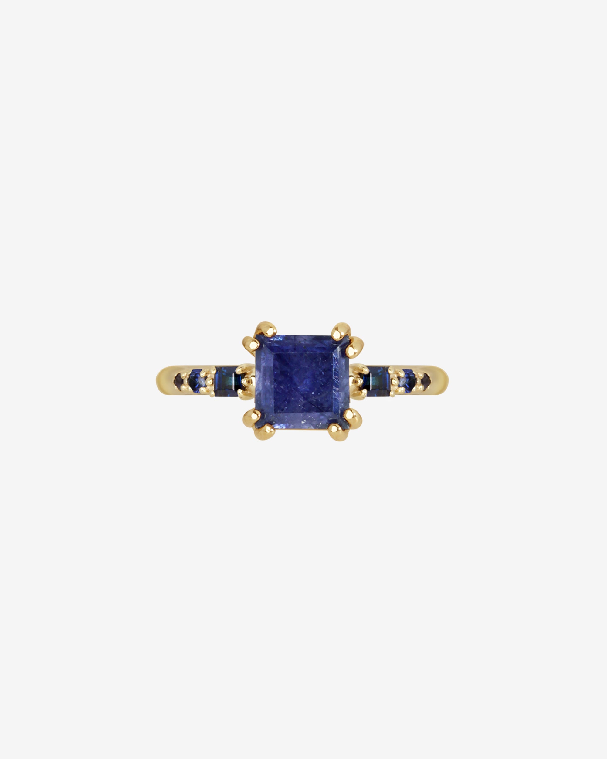 Allium Ring Blue Sapphire Solid Gold