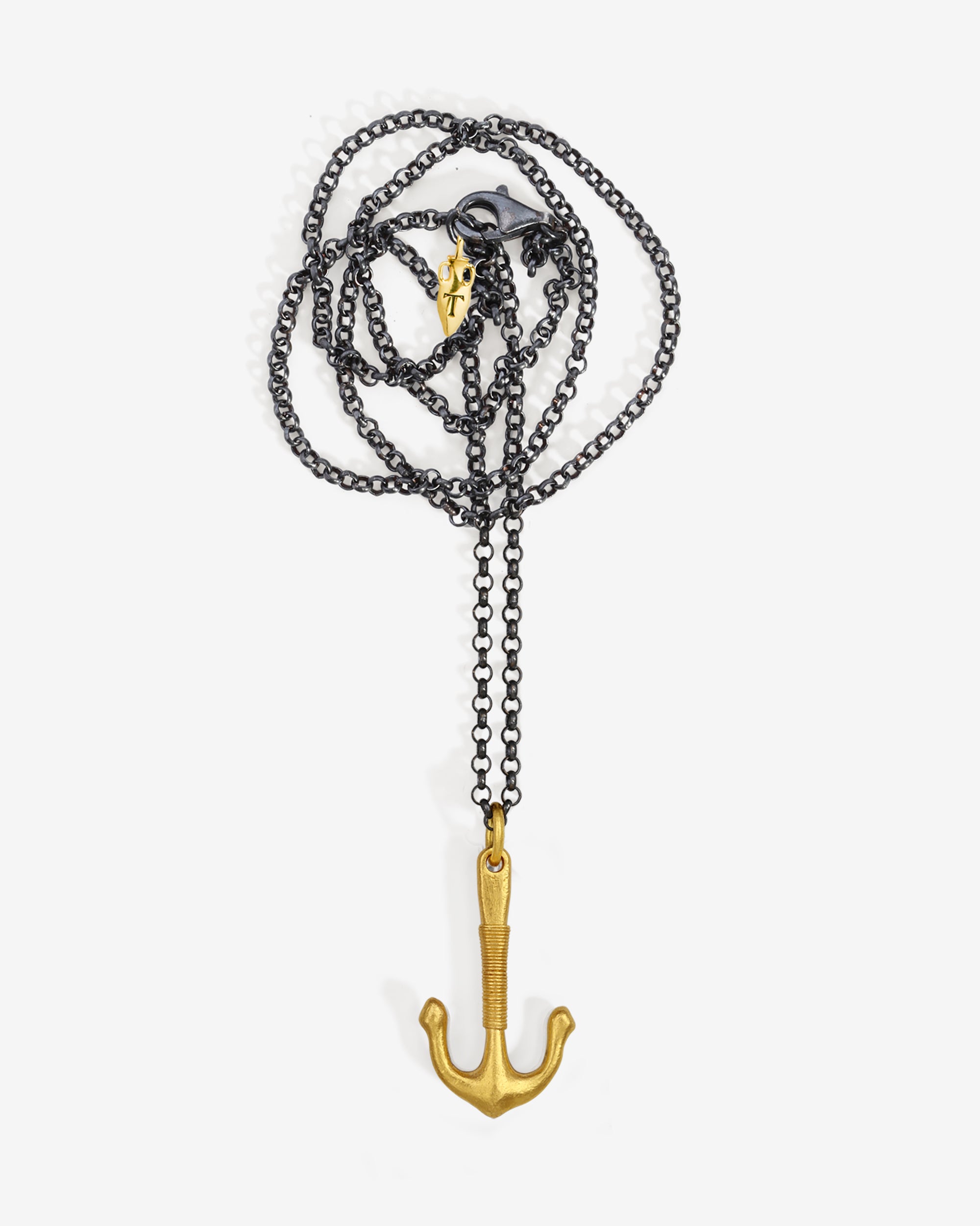 Anchor Necklace Solid Gold