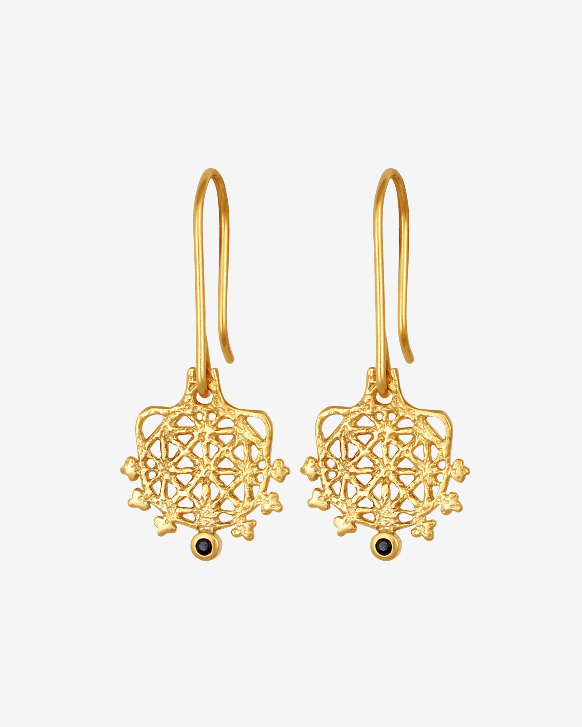 Arinna Earrings Sapphire Gold Vermeil