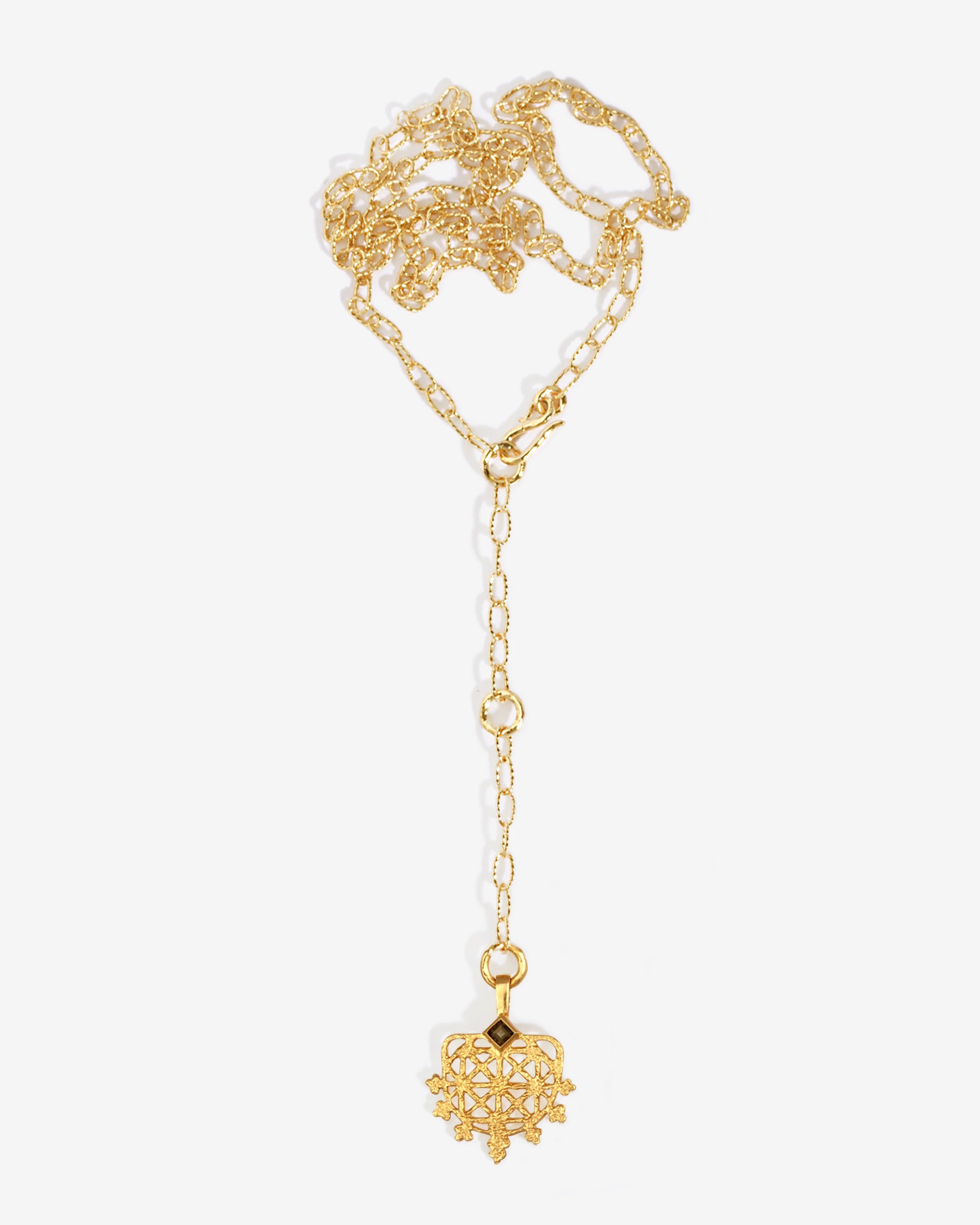 Arinna Lariat Necklace Gold Vermeil
