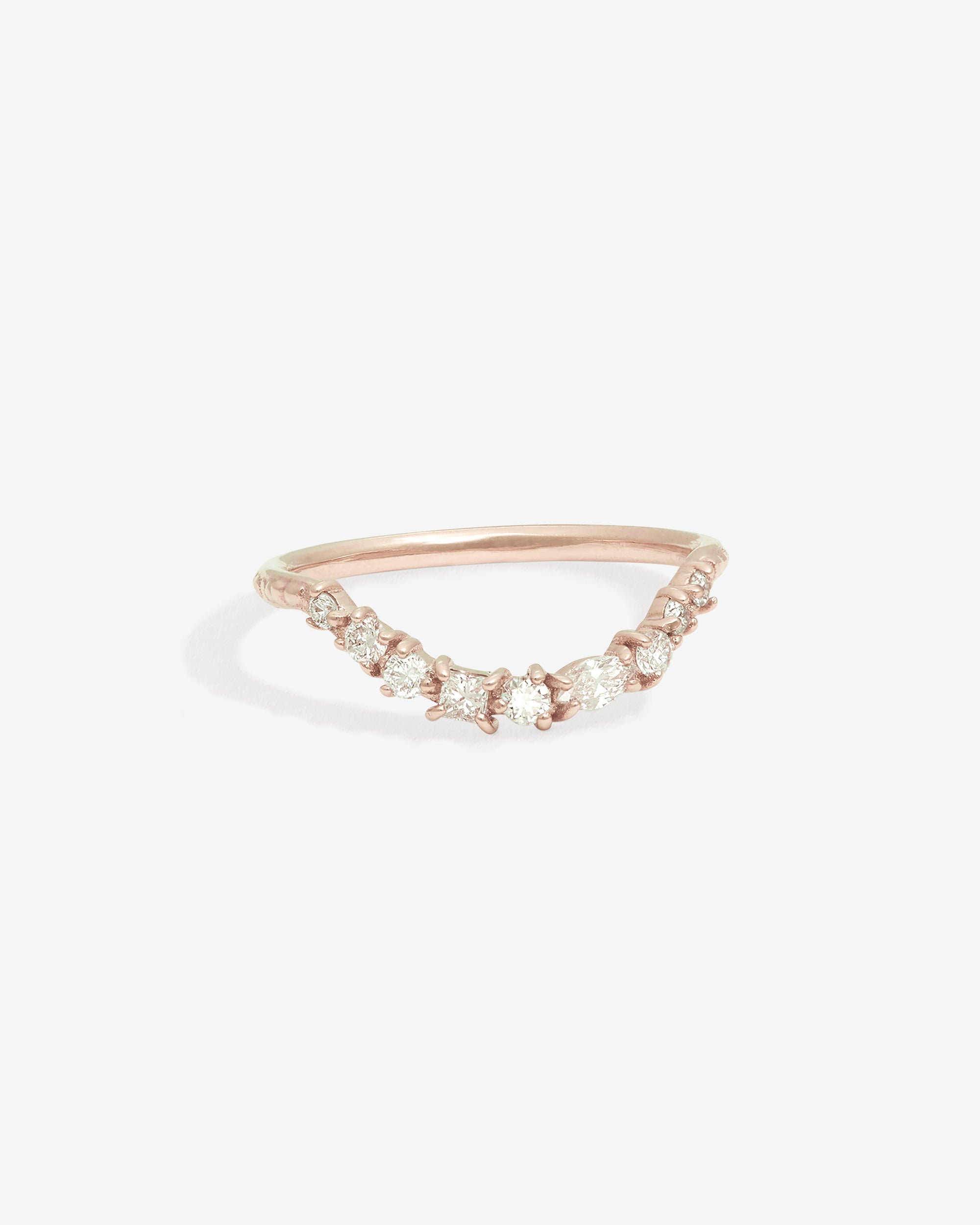 Asteria Arch Ring Diamond Rose Gold