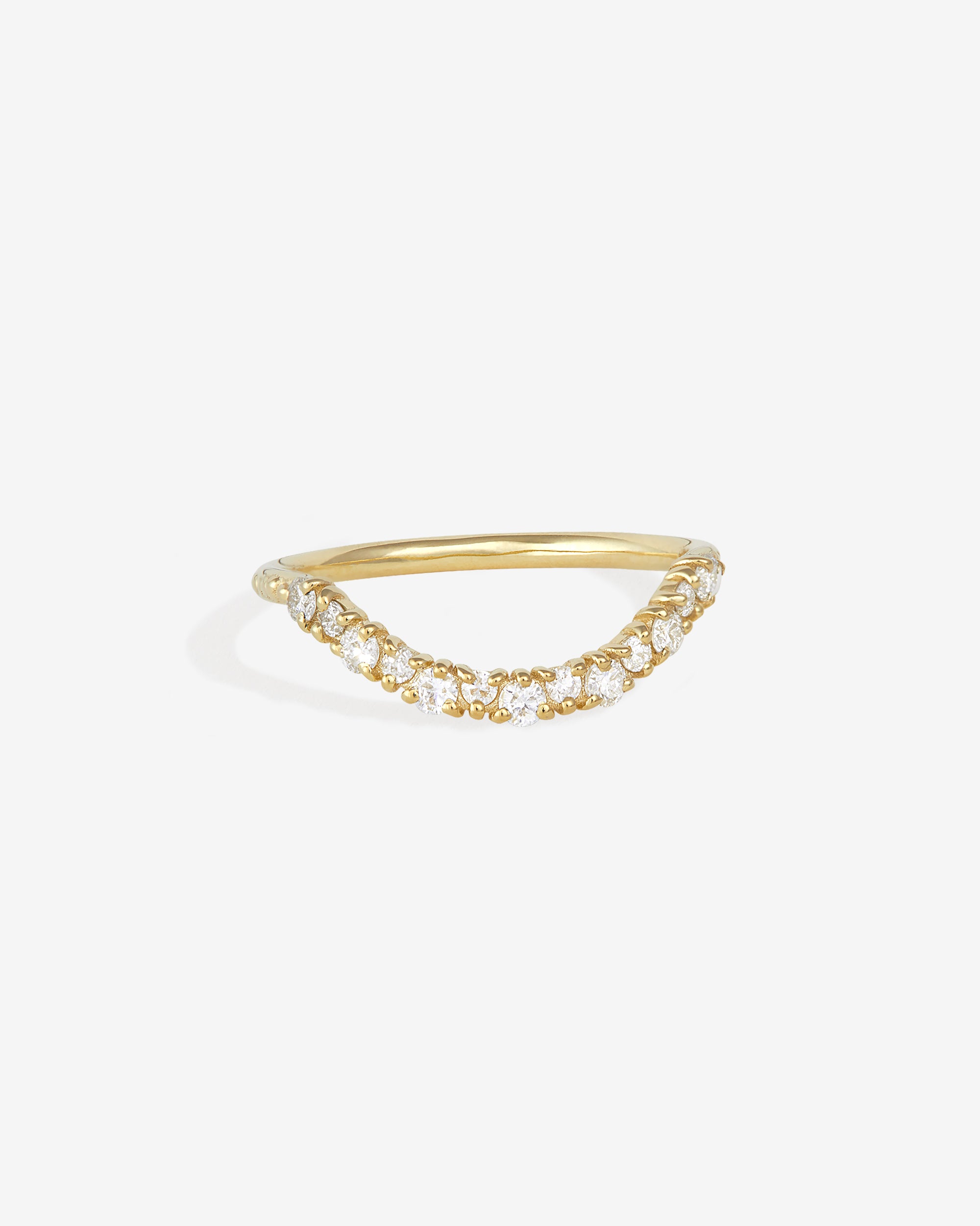 Asteria Arch Ring Round Diamond Solid Gold