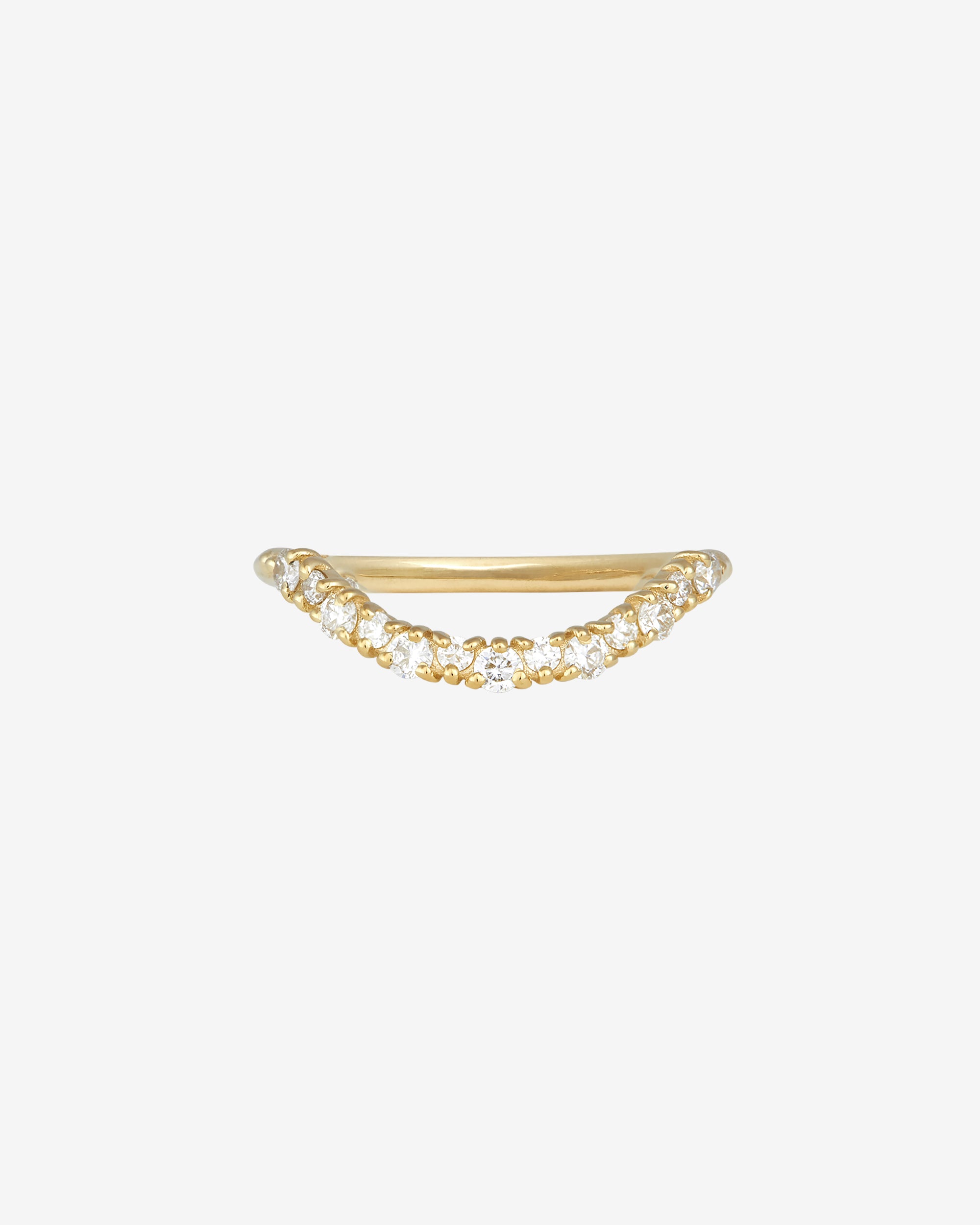 Asteria Arch Ring Round Diamond Solid Gold