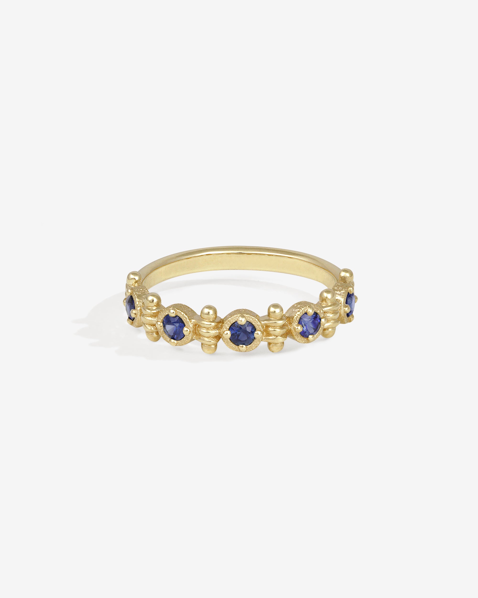 Asteria Half Eternity Ring Sapphire Solid Gold