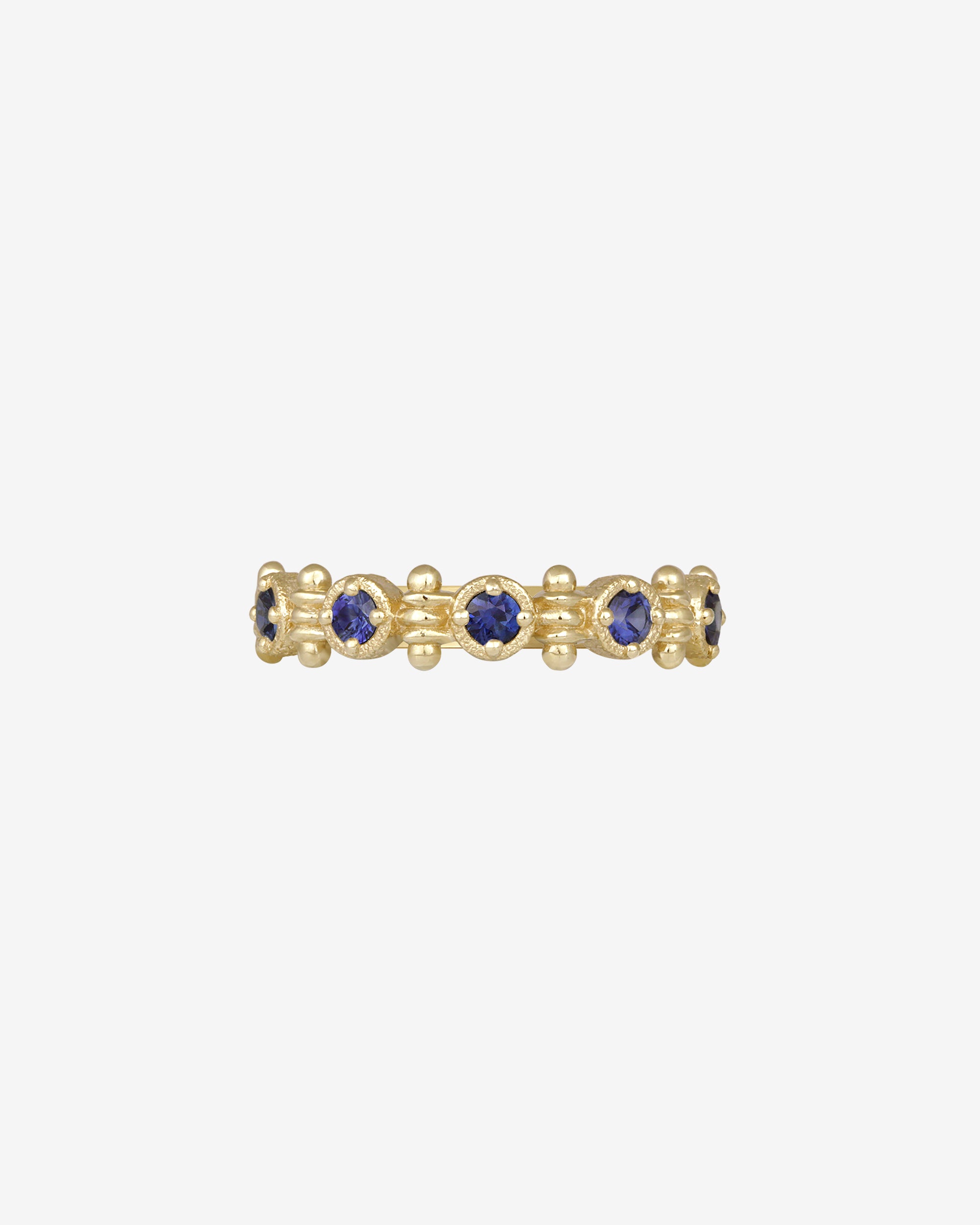 Asteria Half Eternity Ring Sapphire Solid Gold