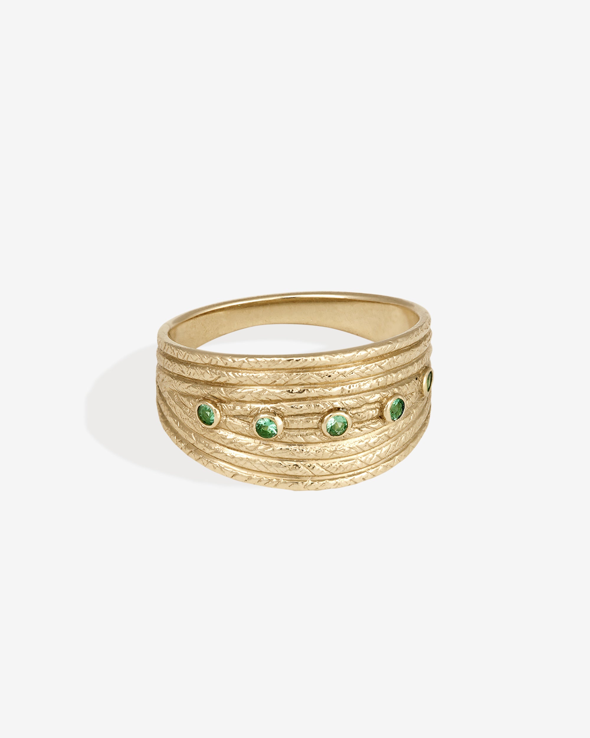 Aviva Ring Emerald Solid Gold