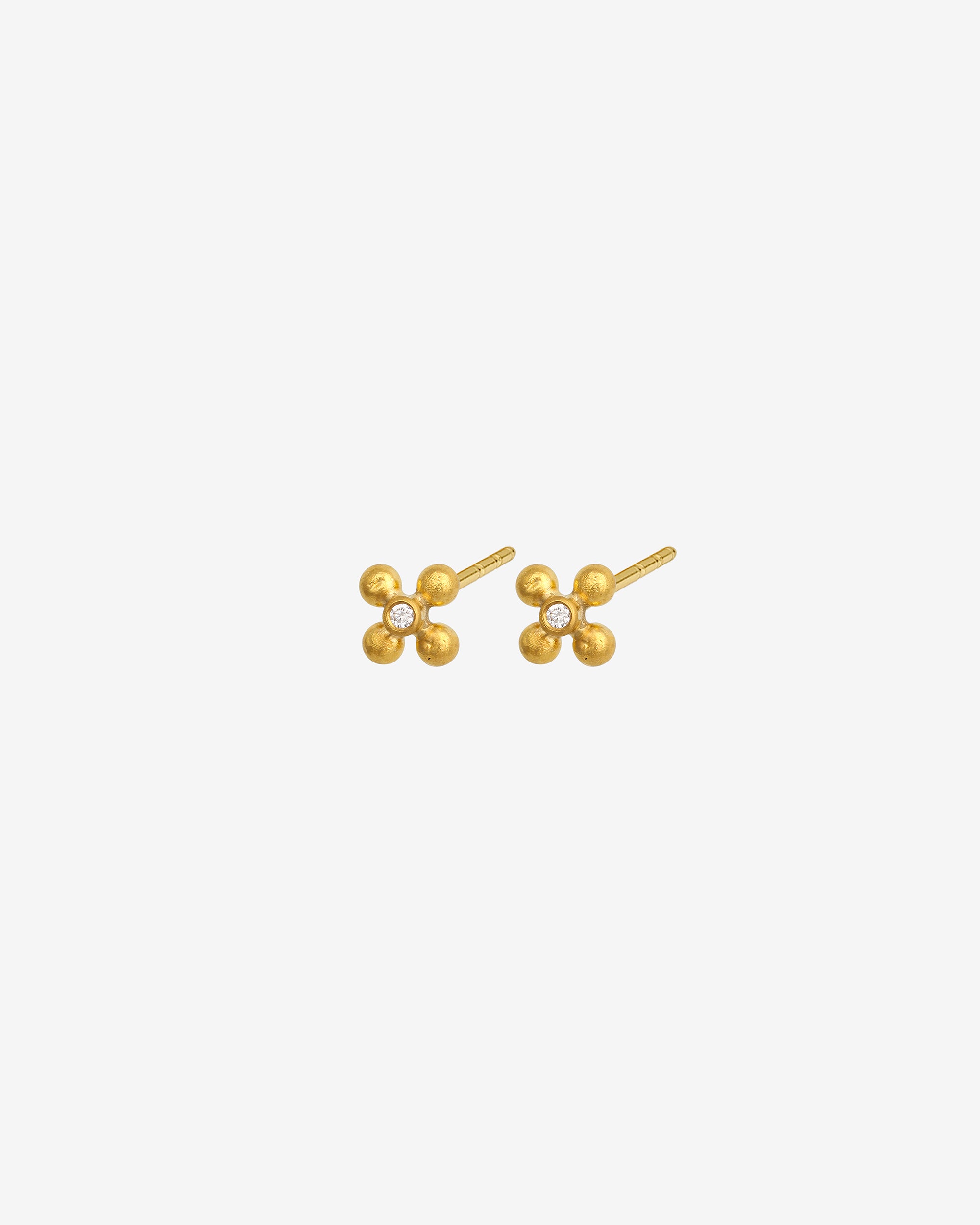 Ayana Flower Studs Diamond Solid Gold