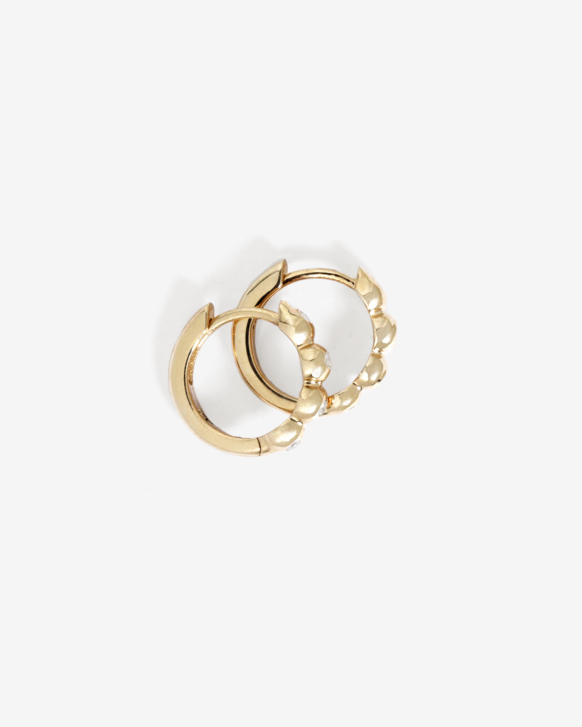 Ayana Huggies Diamond Solid Gold